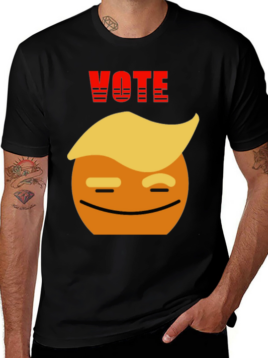 Vote Trump Emoji Black T-Shirt