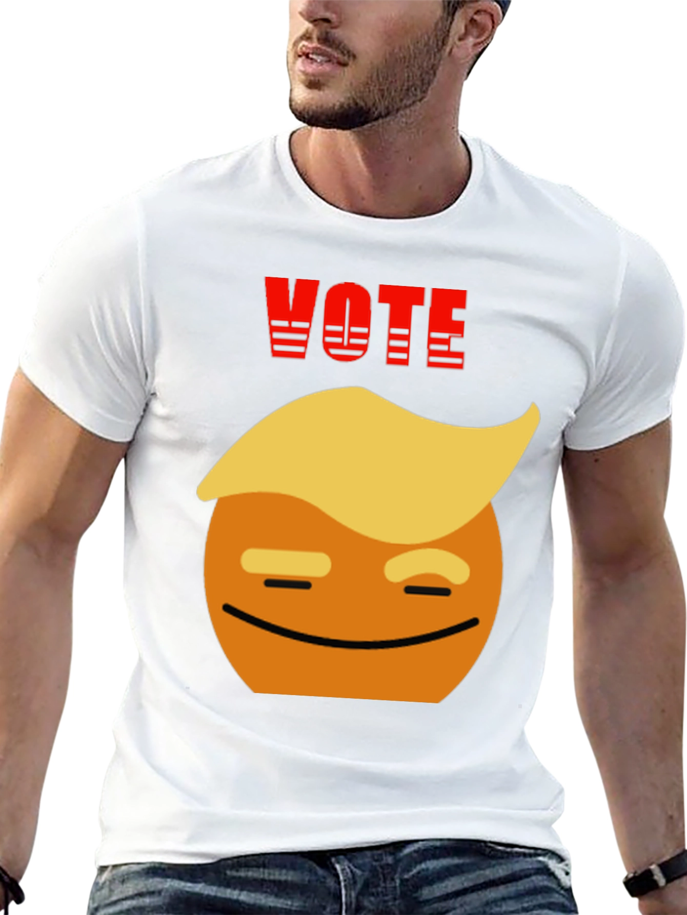 Vote Trump Emoji Black T-Shirt