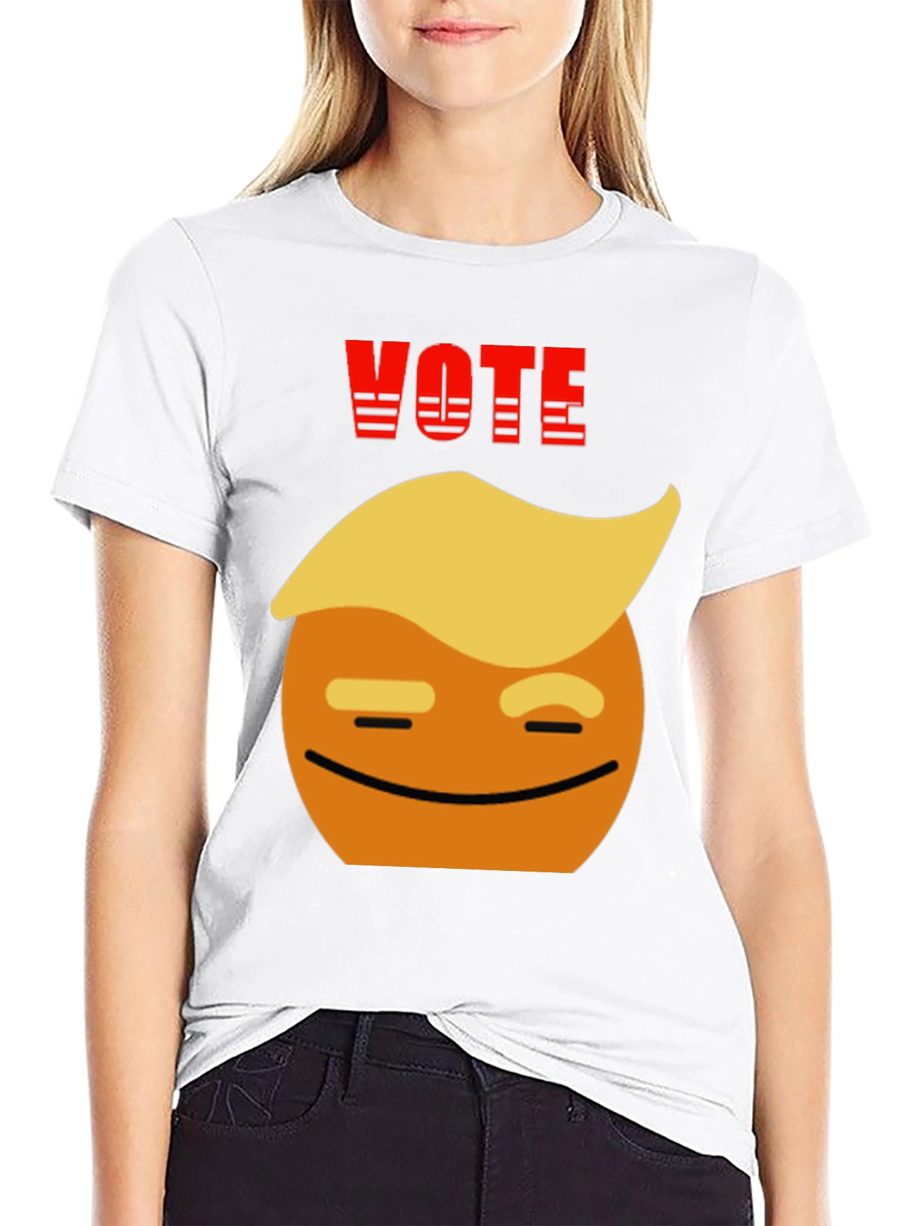 Vote Trump Emoji Black T-Shirt