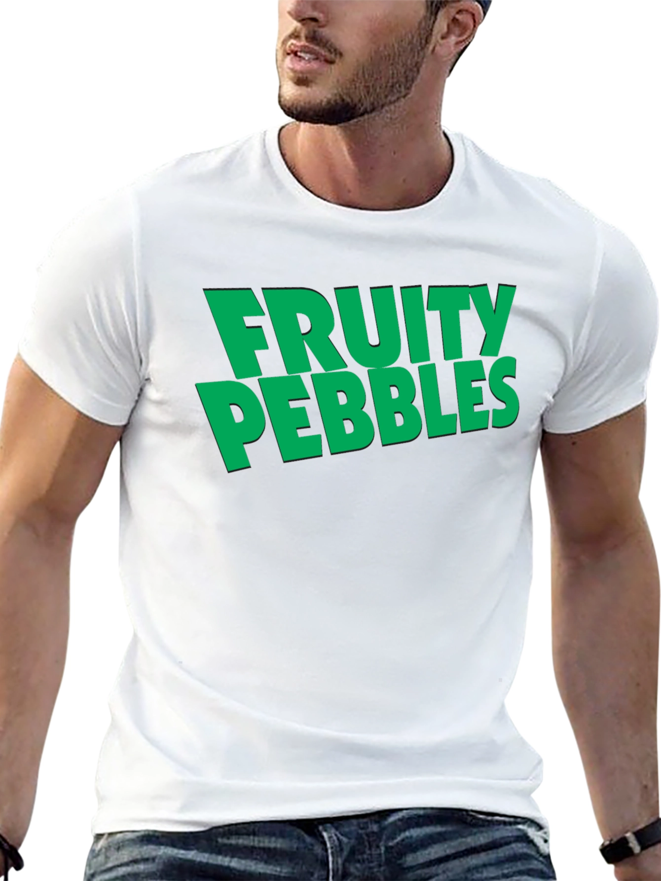 Fruity Pebbles Graphic Tee - Black Cotton T-Shirt