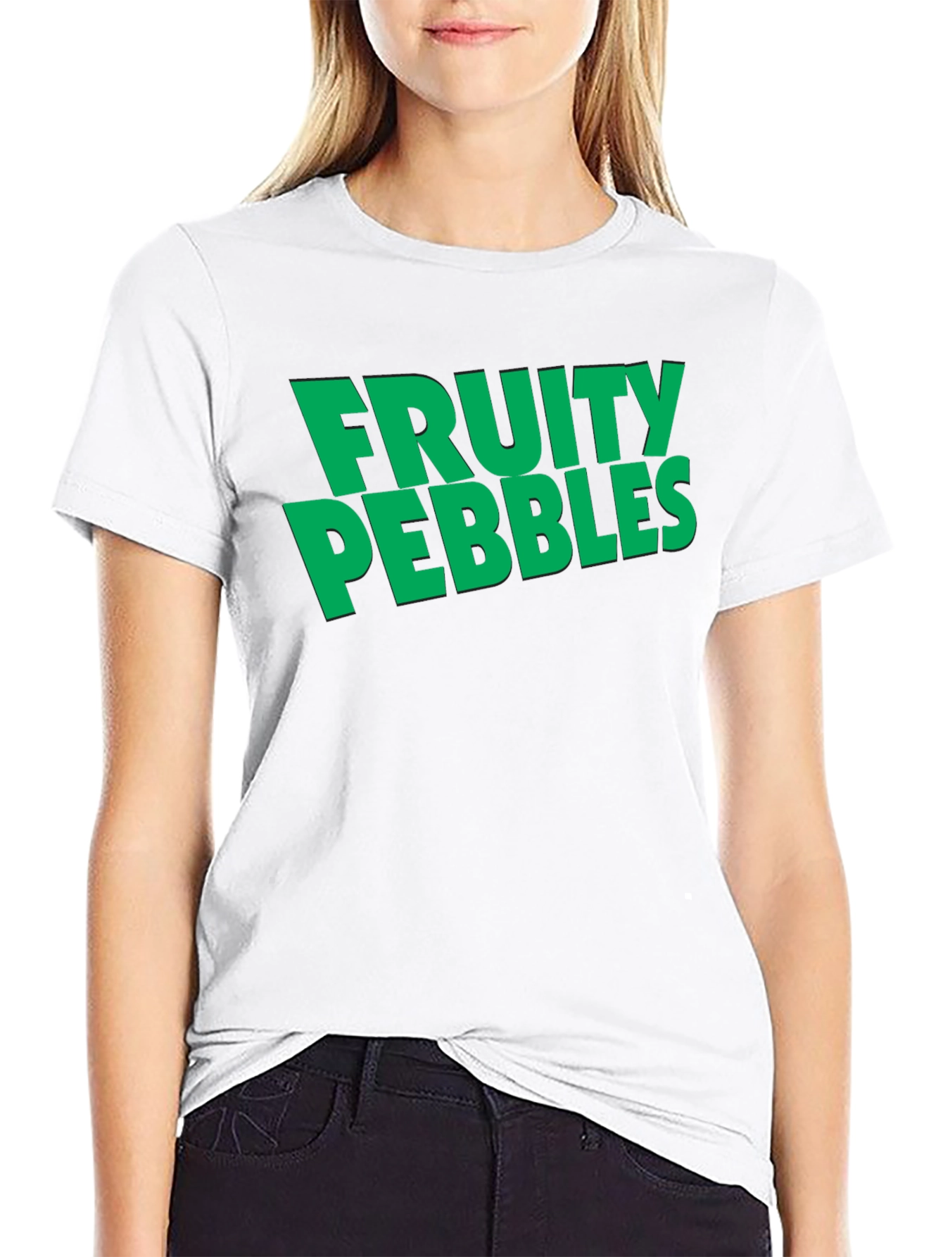 Fruity Pebbles Graphic Tee - Black Cotton T-Shirt