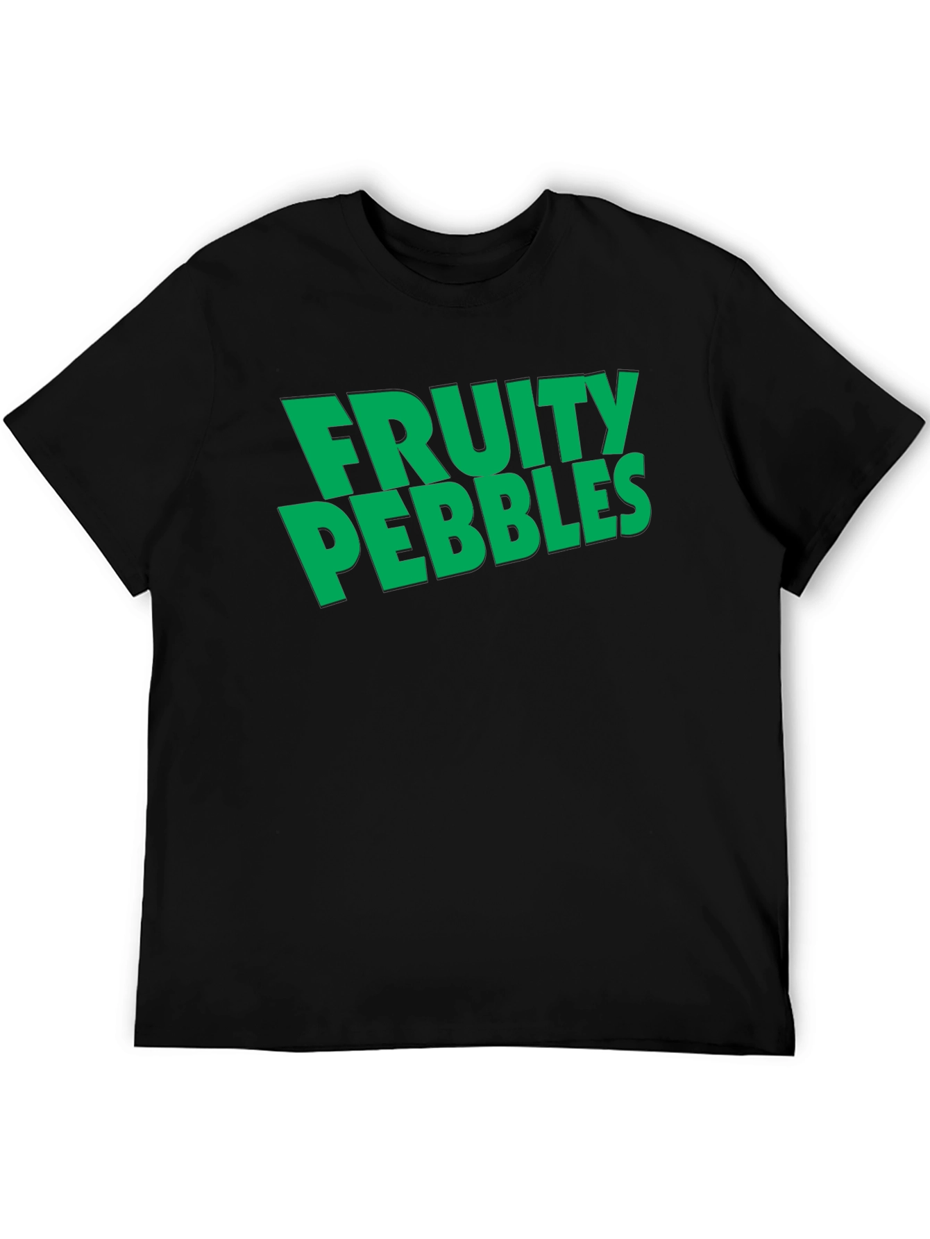 Fruity Pebbles Graphic Tee - Black Cotton T-Shirt