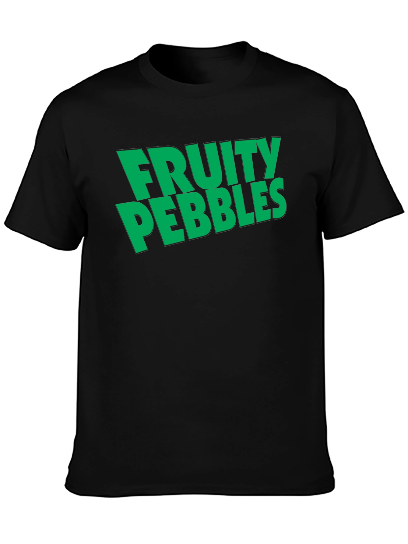 Fruity Pebbles Graphic Tee - Black Cotton T-Shirt