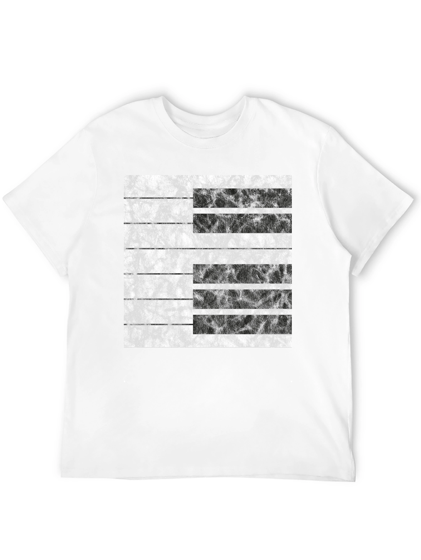 Abstract Grunge Stripe Graphic Tee