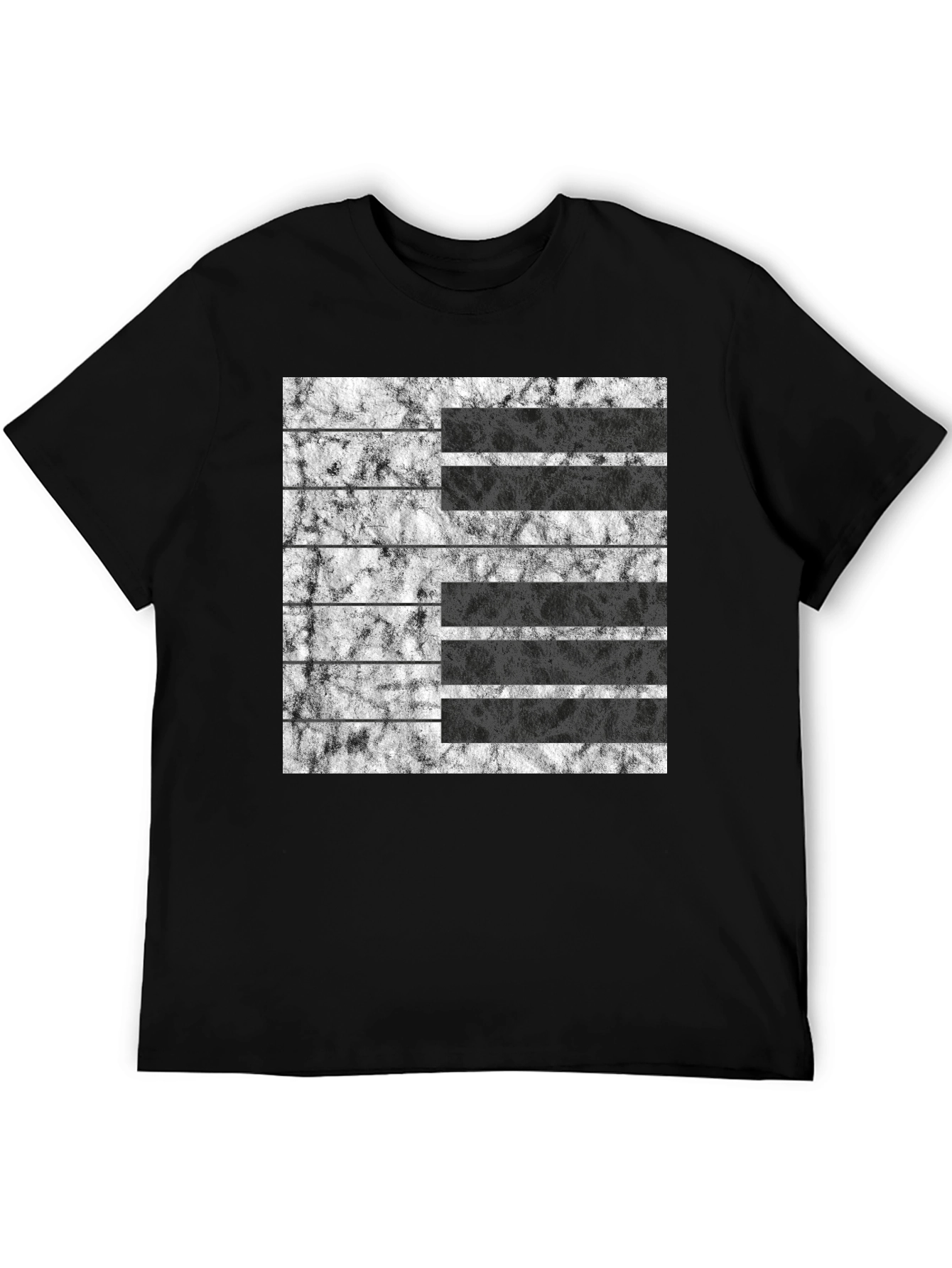 Abstract Grunge Stripe Graphic Tee