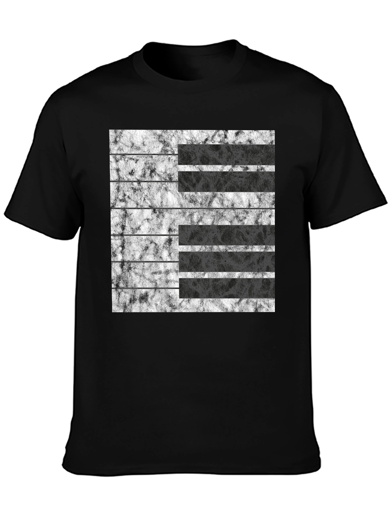 Abstract Grunge Stripe Graphic Tee