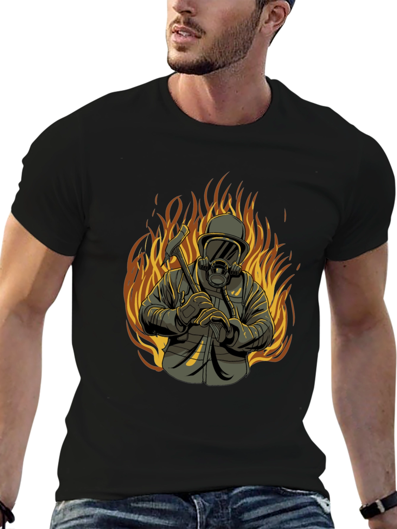 Firefighter T-Shirt - Heroic Design