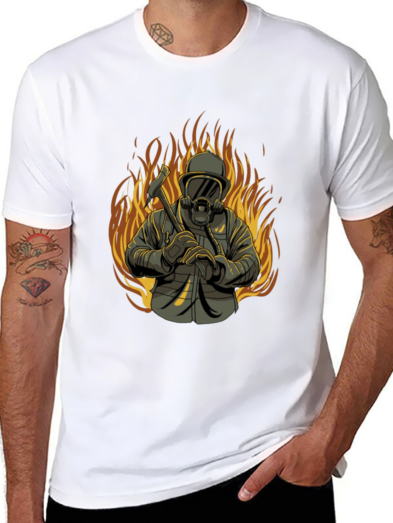 Firefighter T-Shirt - Heroic Design