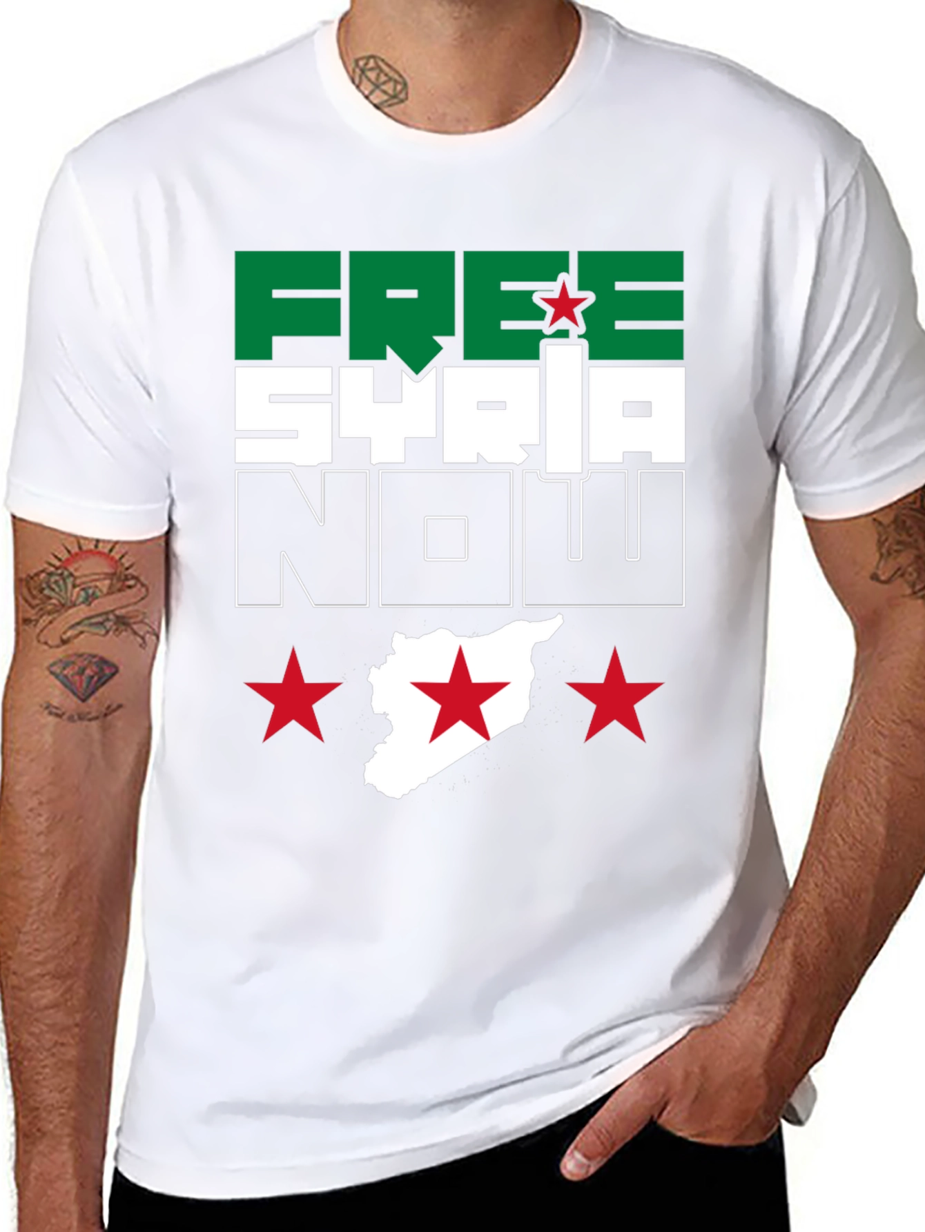 Free Syria Now Graphic T-Shirt