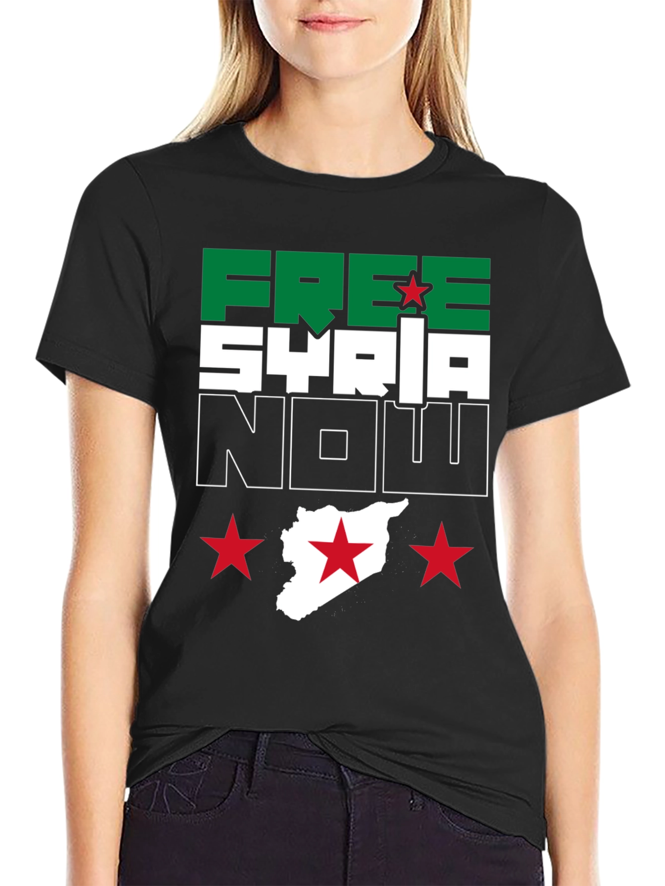 Free Syria Now Graphic T-Shirt