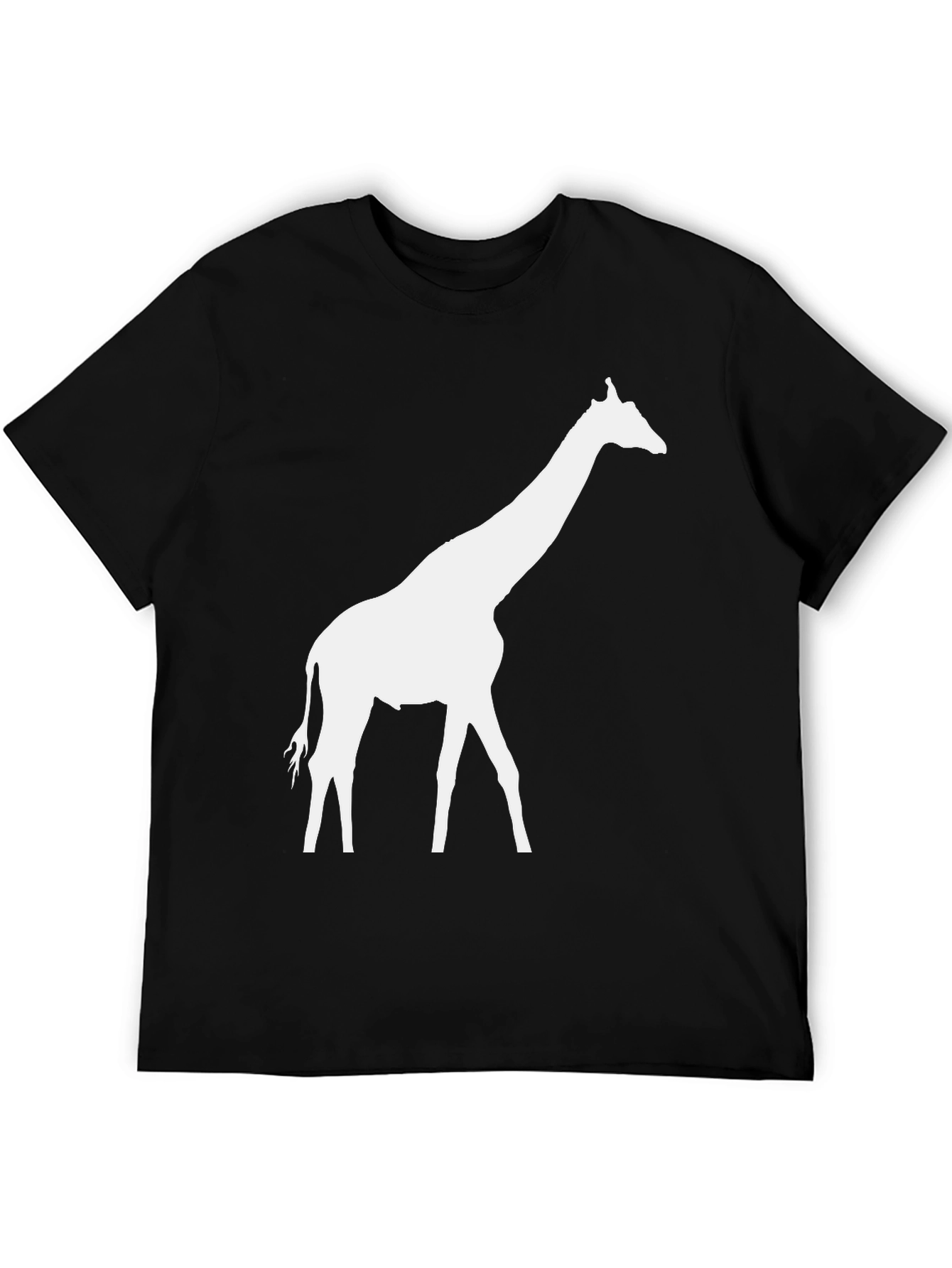 Giraffe Silhouette Graphic Tee - Black