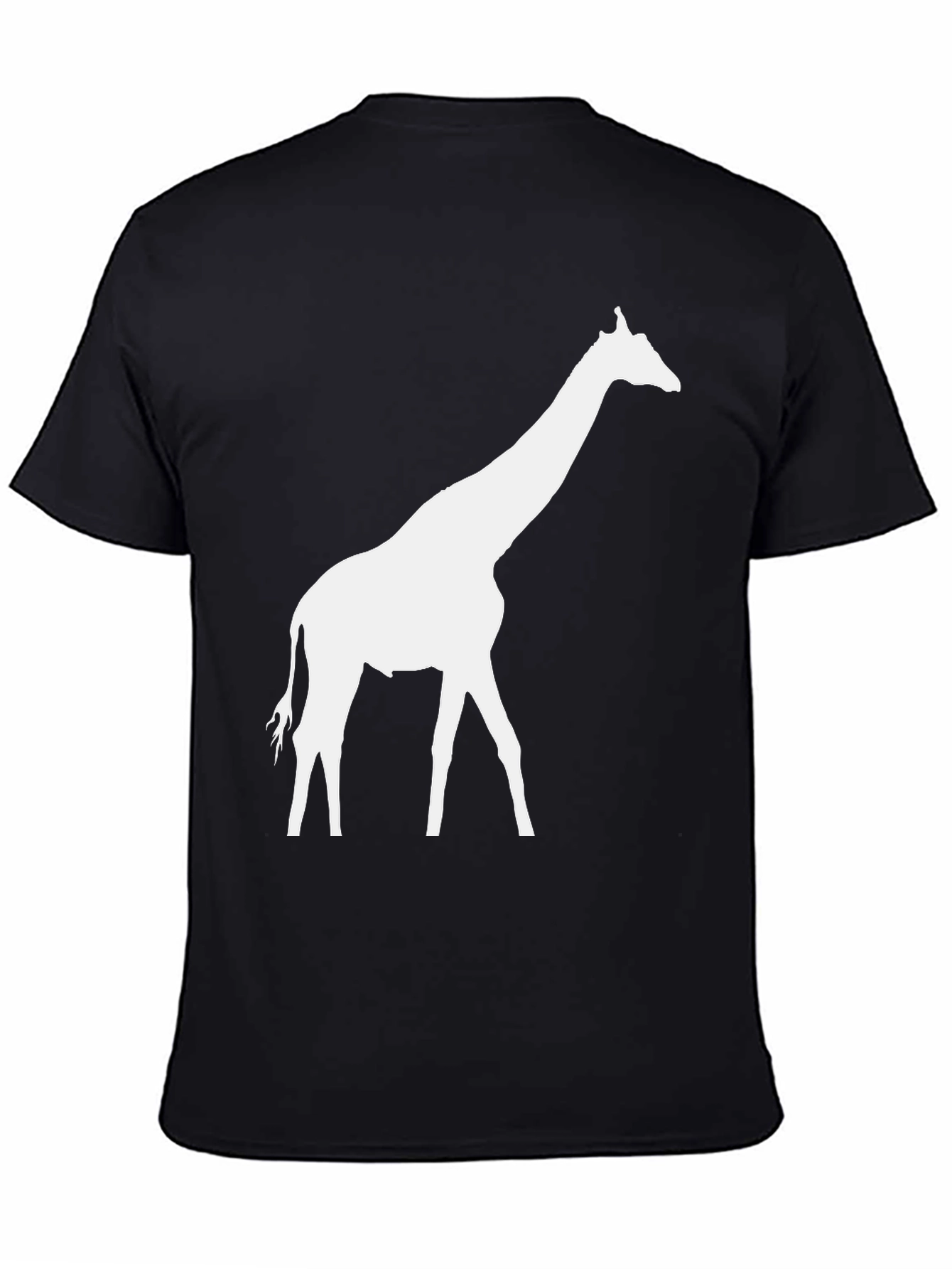Giraffe Silhouette Graphic Tee - Black
