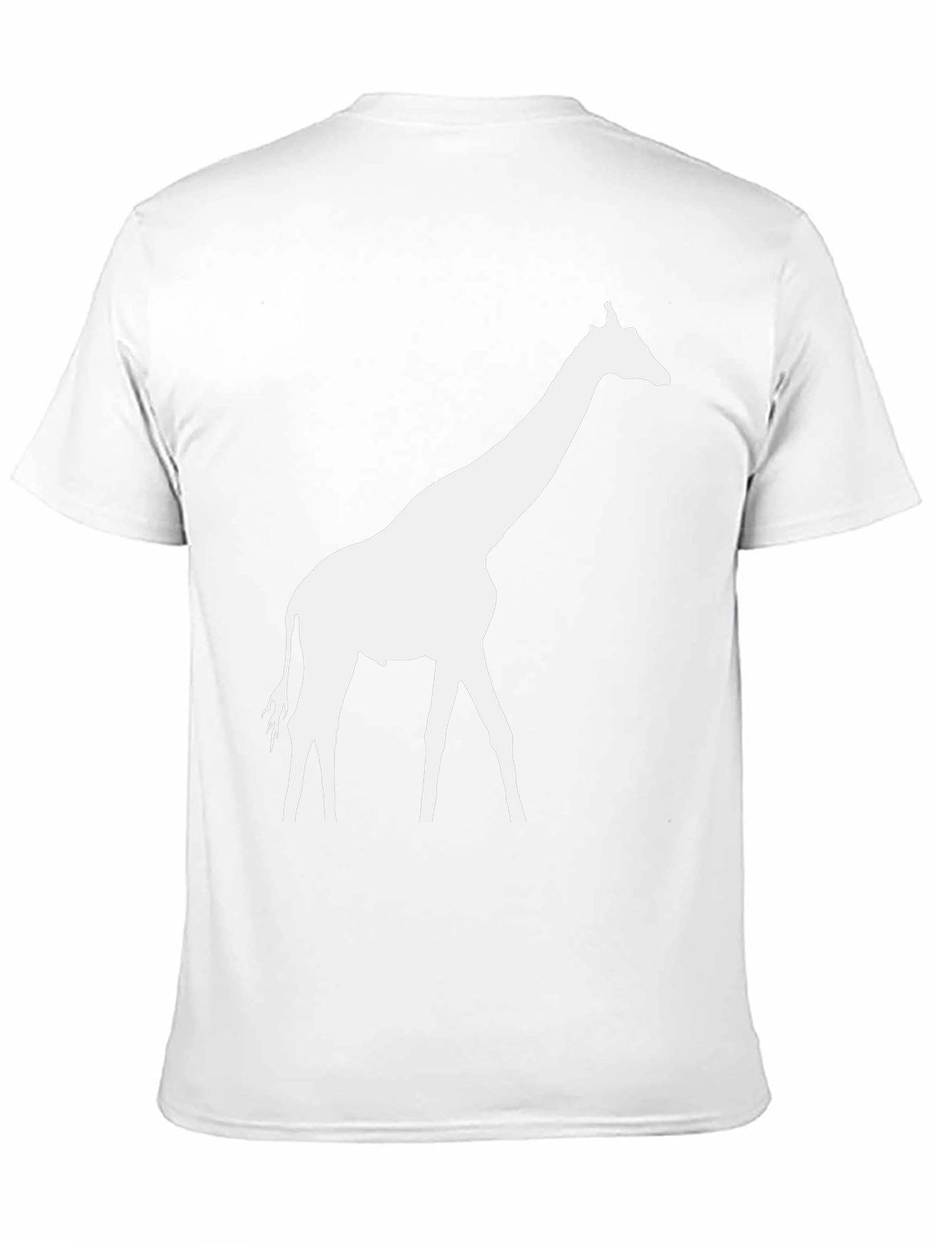 Giraffe Silhouette Graphic Tee - Black