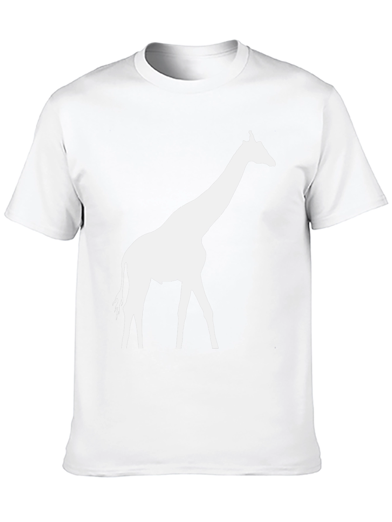 Giraffe Silhouette Graphic Tee - Black