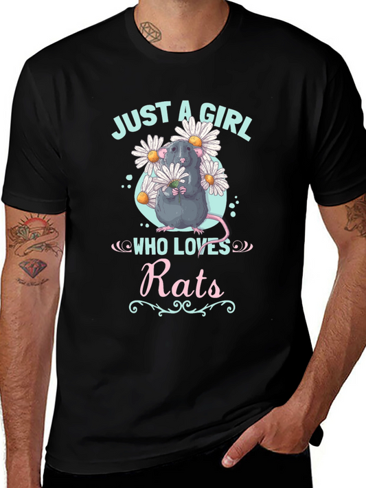 Just A Girl Who Loves Rats Graphic T-Shirt