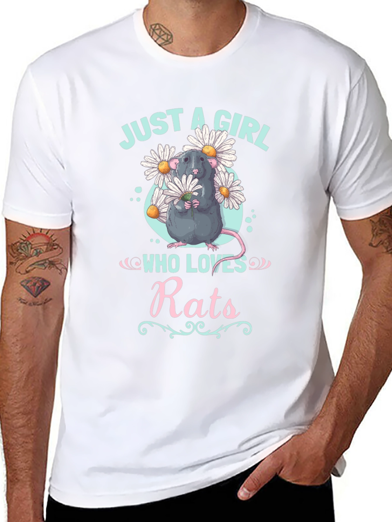 Just A Girl Who Loves Rats Graphic T-Shirt