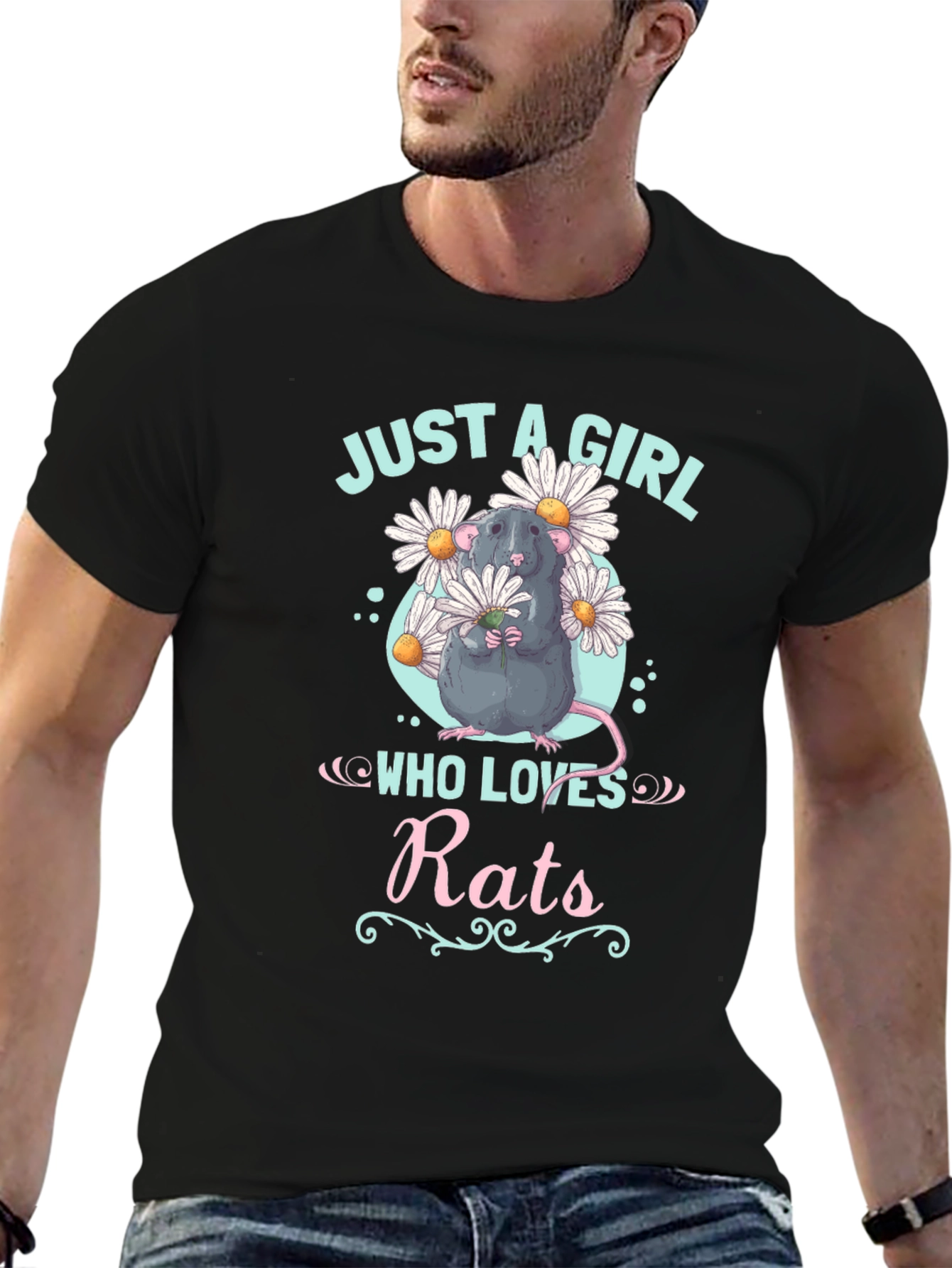 Just A Girl Who Loves Rats Graphic T-Shirt