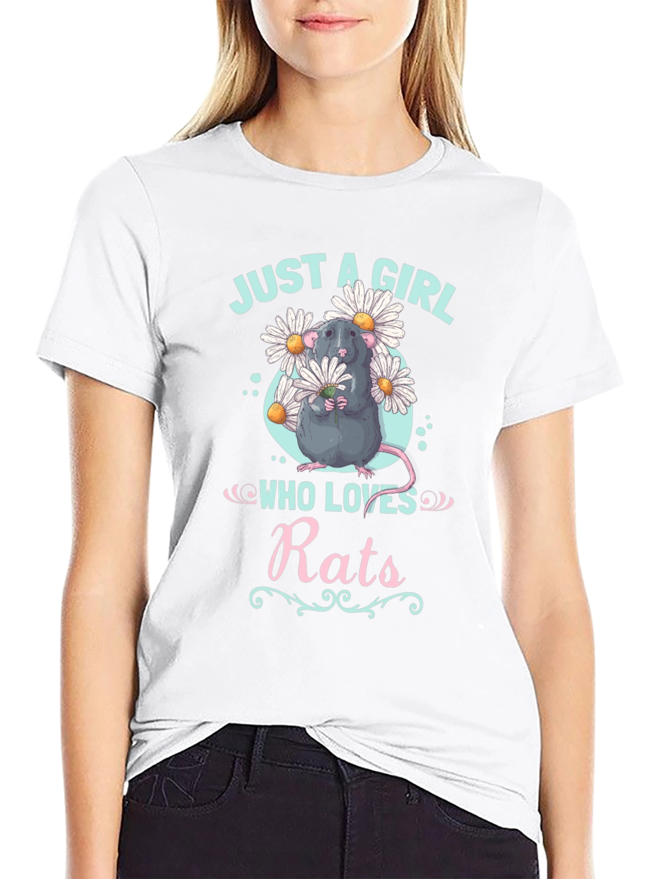 Just A Girl Who Loves Rats Graphic T-Shirt