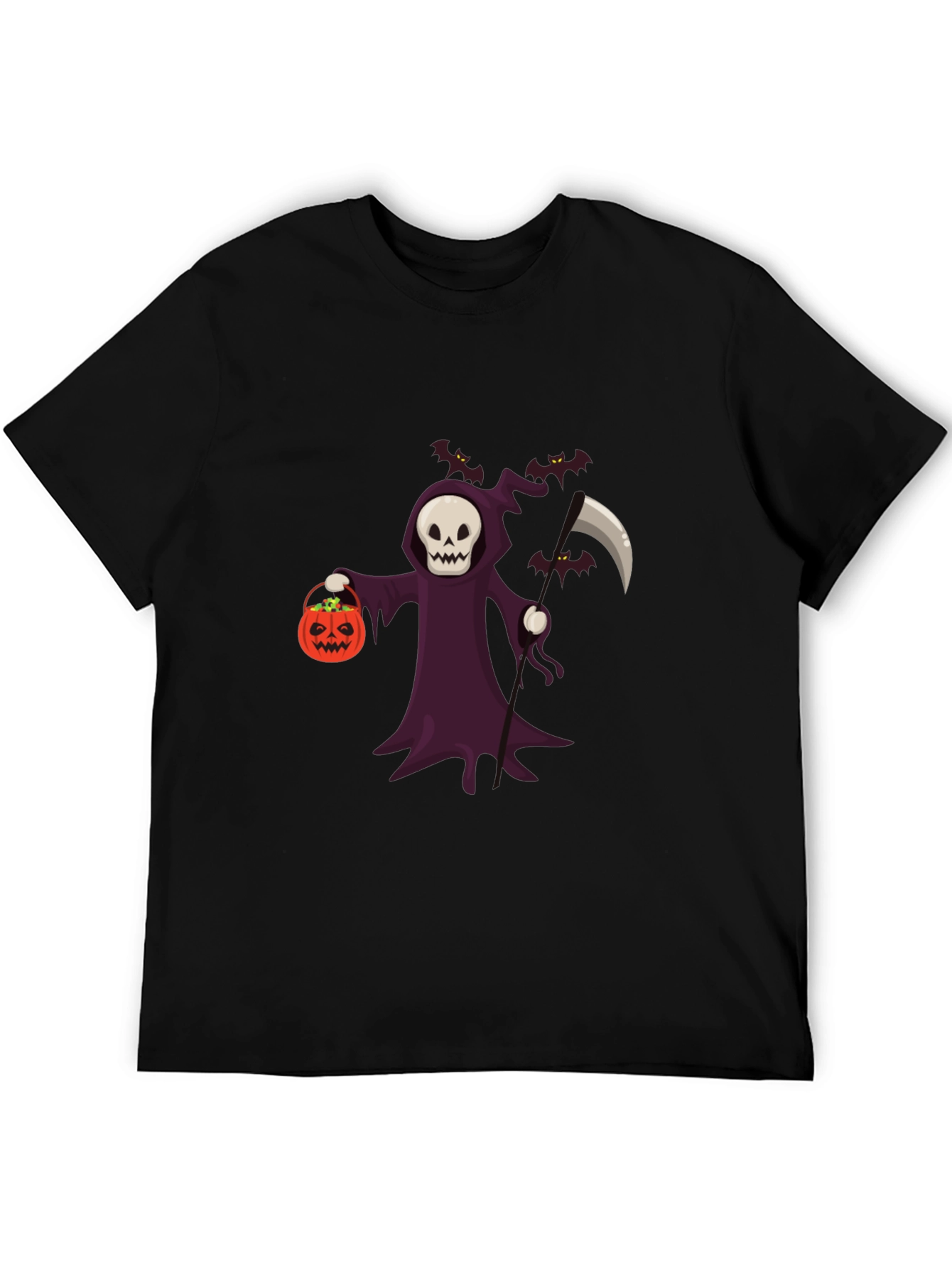 Grim Reaper Halloween Graphic T-Shirt