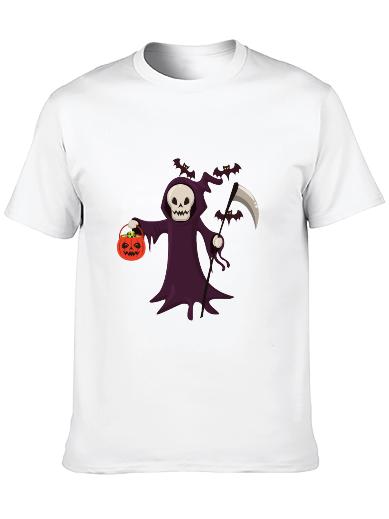 Grim Reaper Halloween Graphic T-Shirt