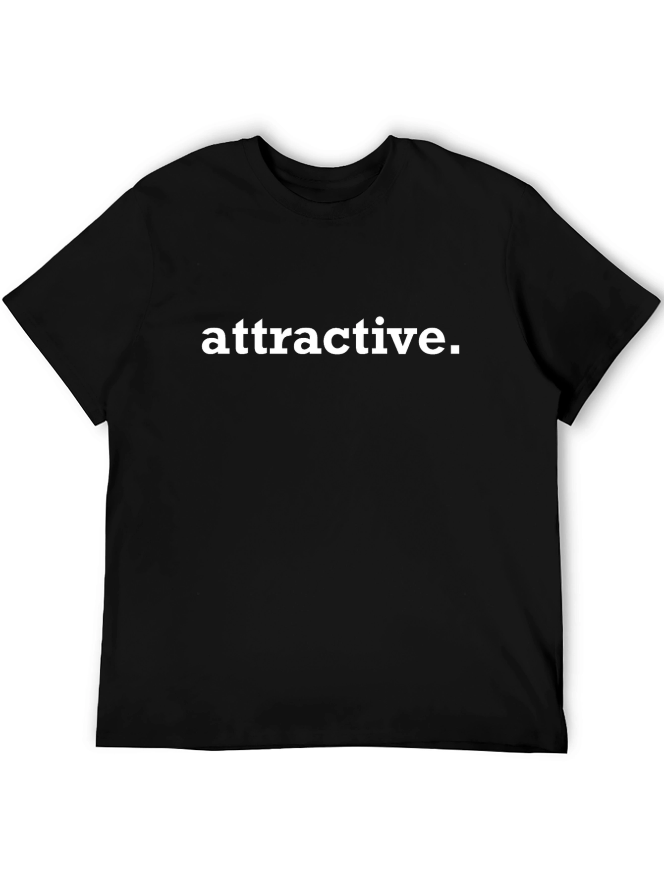 Attractive Slogan Black T-Shirt