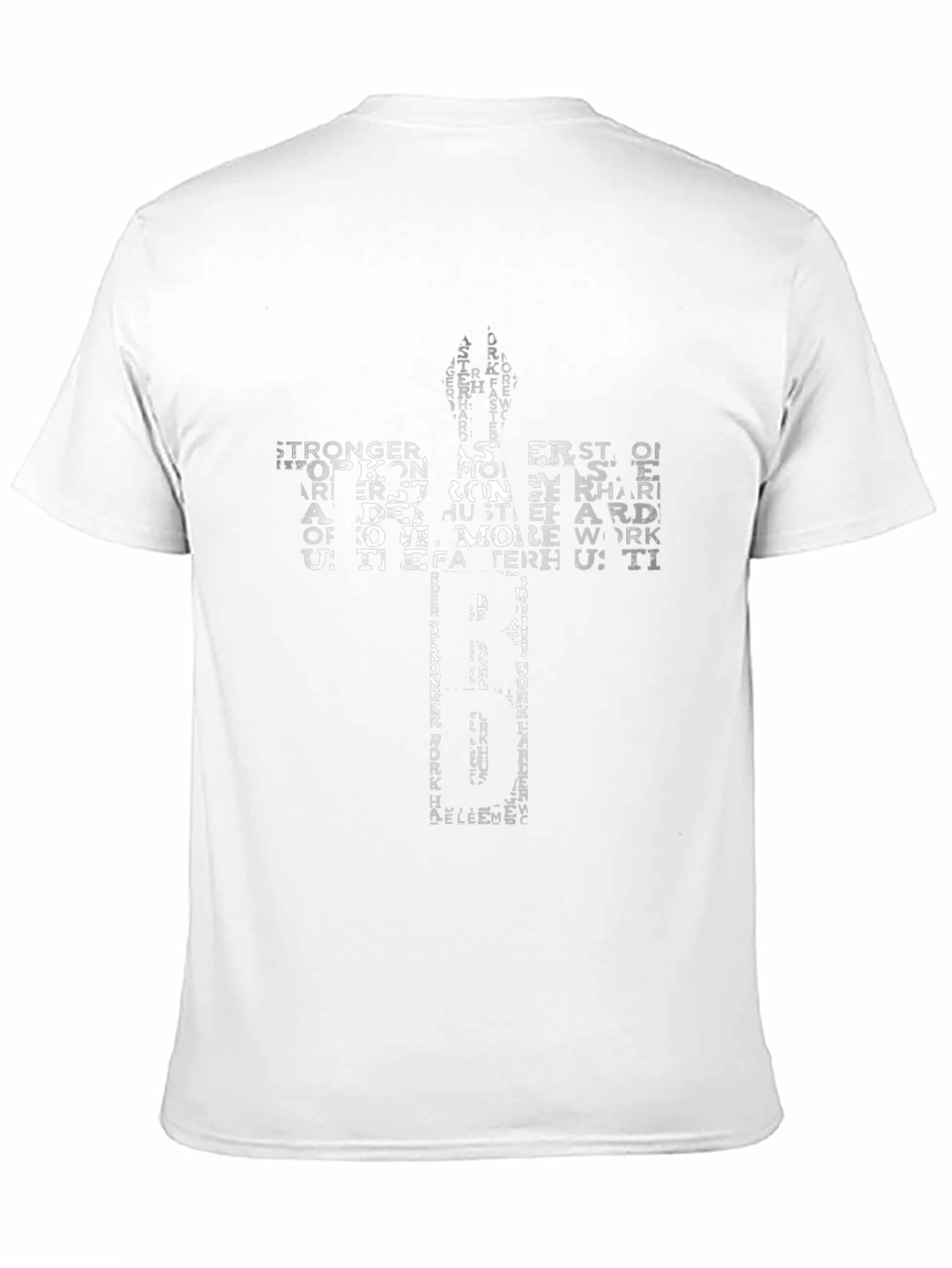 Motivational Cross Graphic Tee - Work Harder