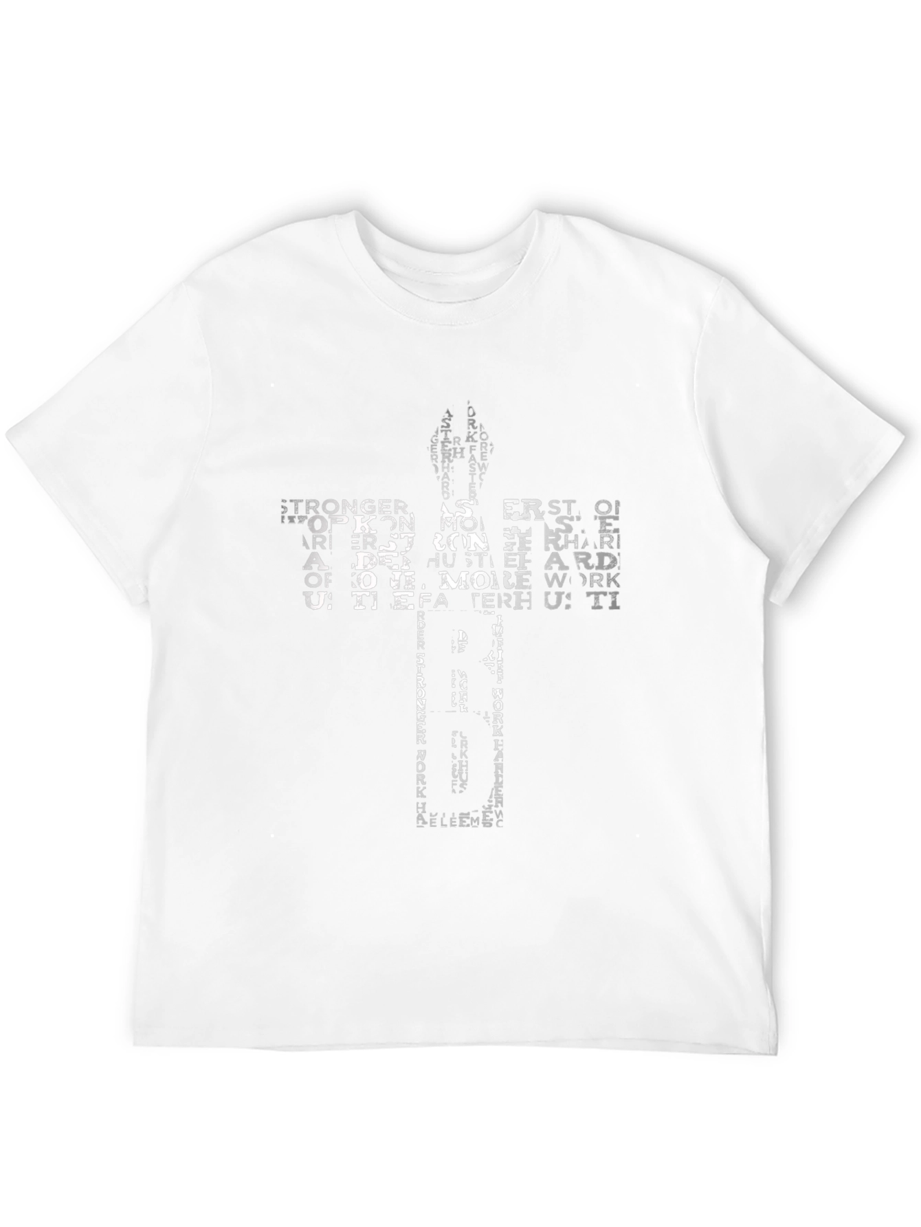 Motivational Cross Graphic Tee - Work Harder