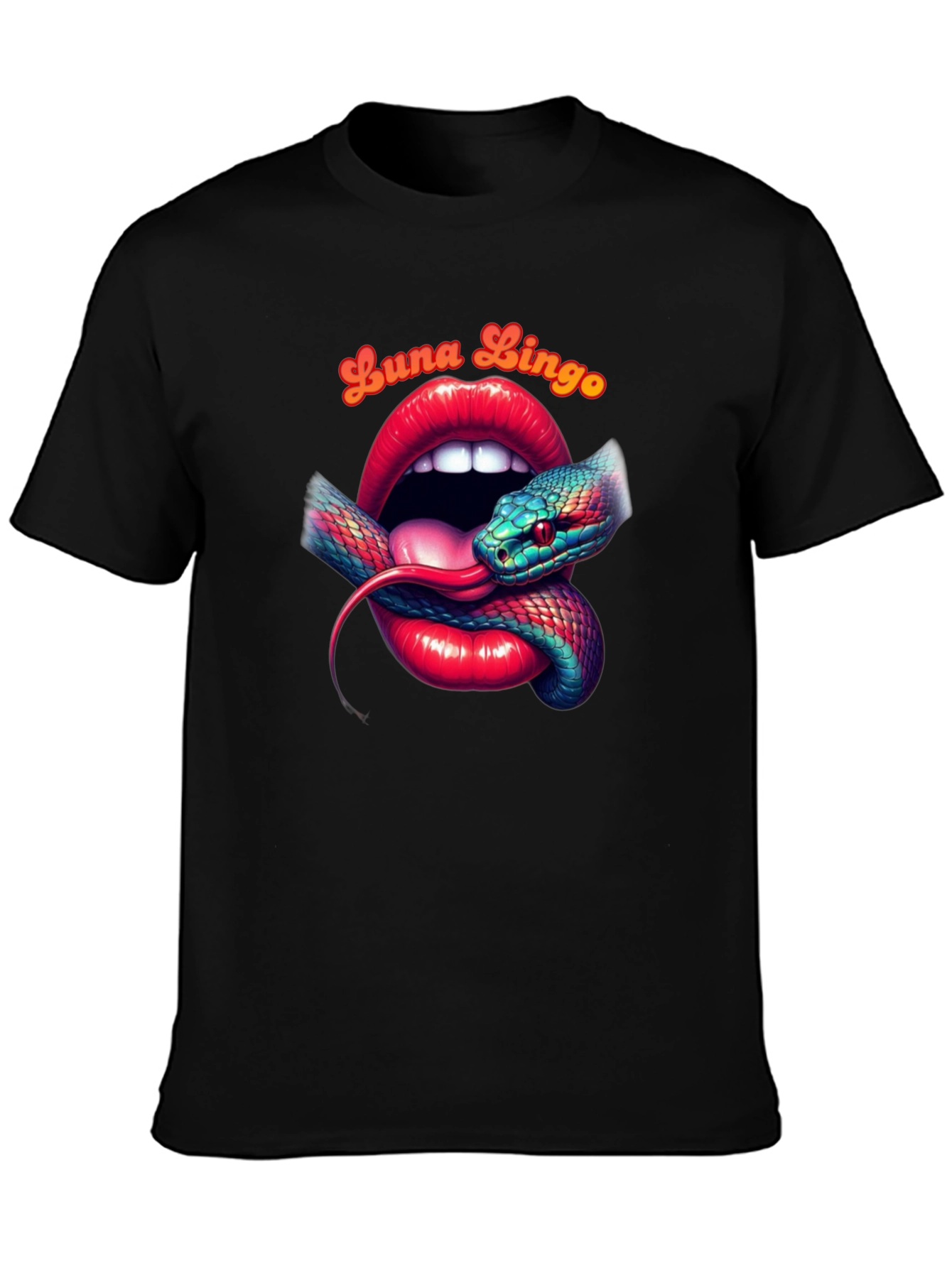 Luna Lingo Snake Lips Graphic Tee