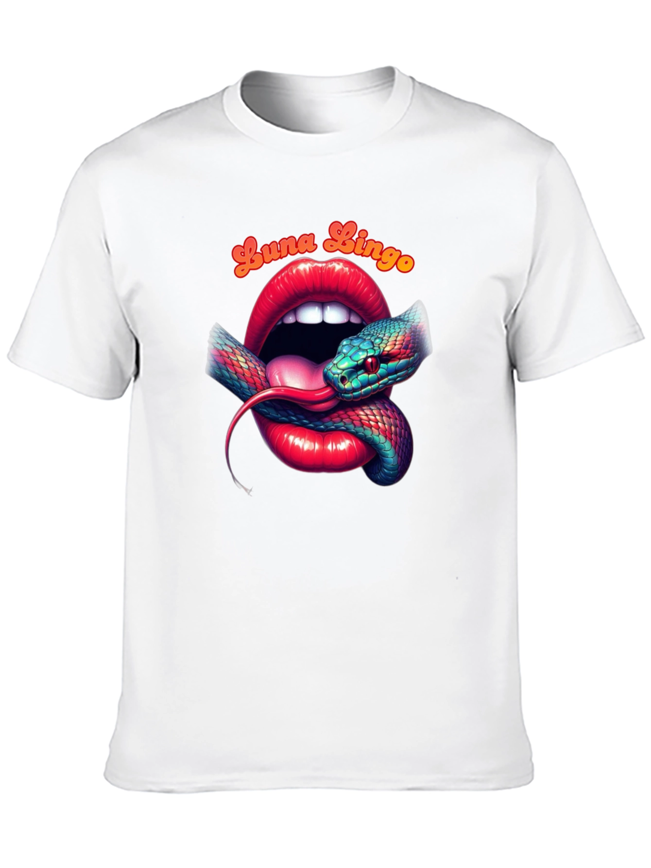 Luna Lingo Snake Lips Graphic Tee