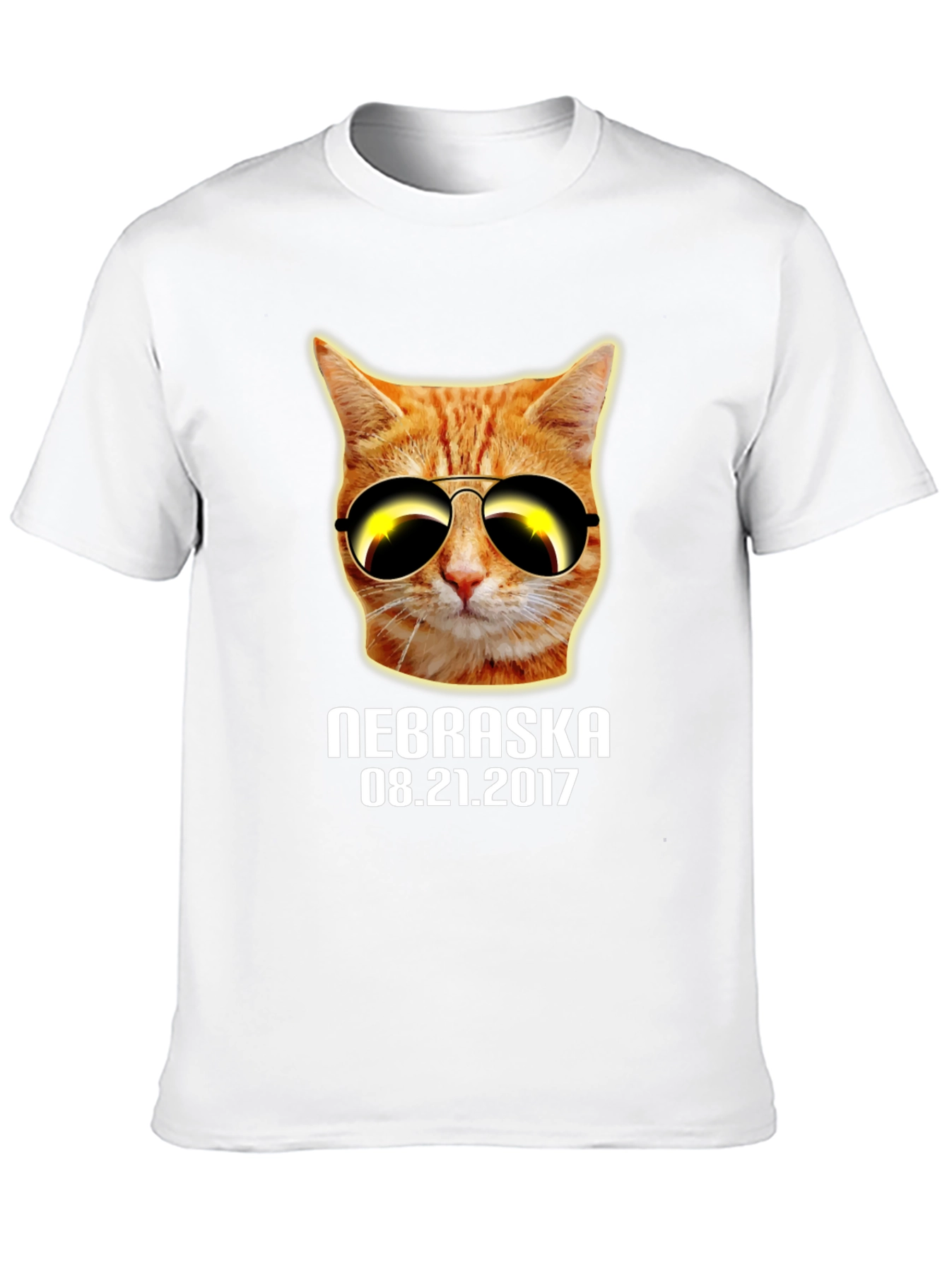Nebraska Eclipse Cat T-Shirt - August 2017