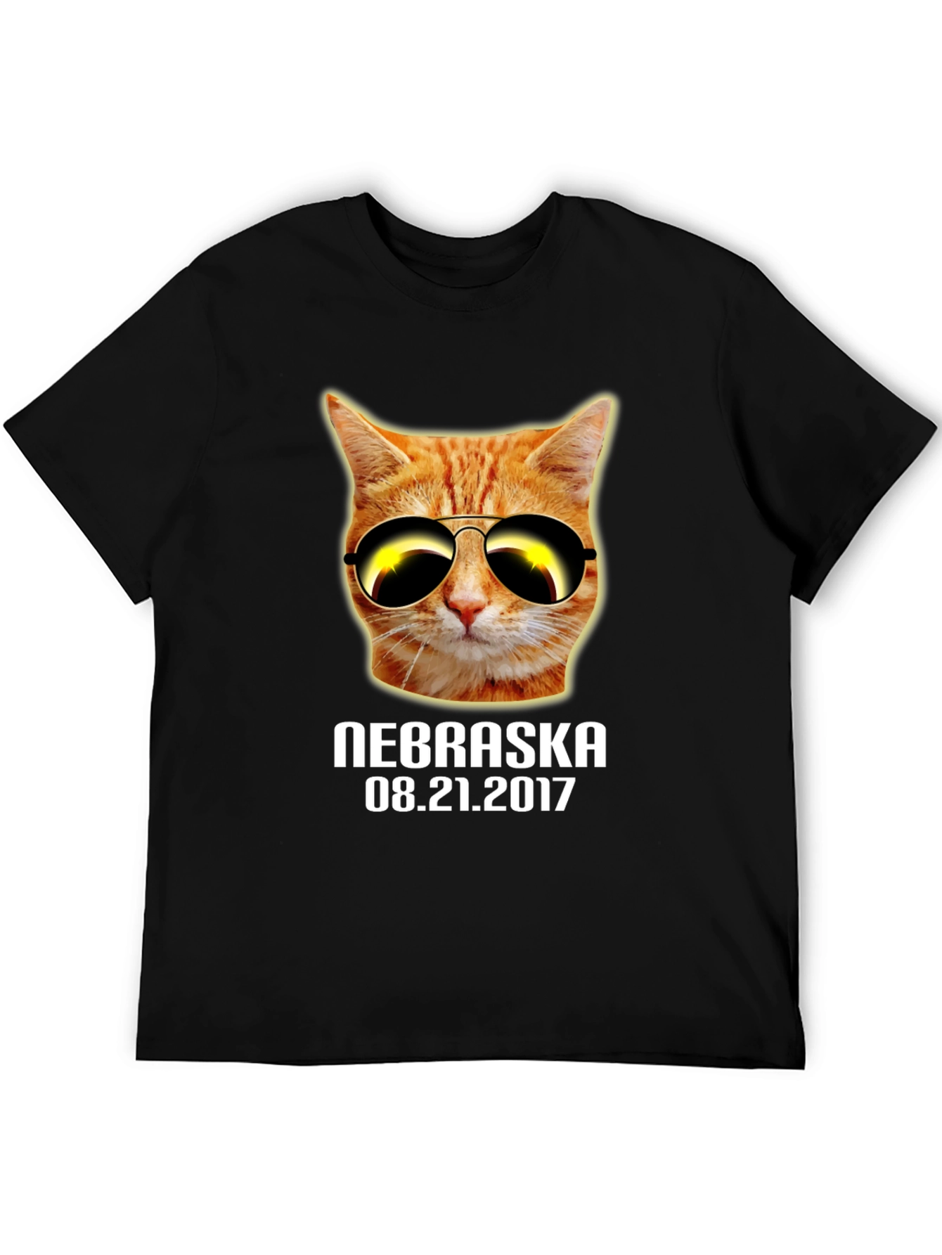 Nebraska Eclipse Cat T-Shirt - August 2017