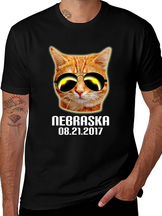 Nebraska Eclipse Cat T-Shirt - August 2017
