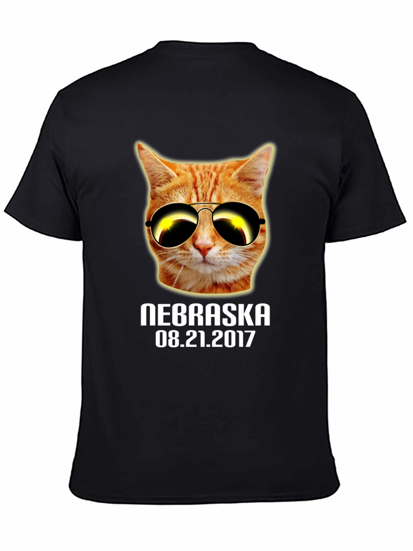 Nebraska Eclipse Cat T-Shirt - August 2017