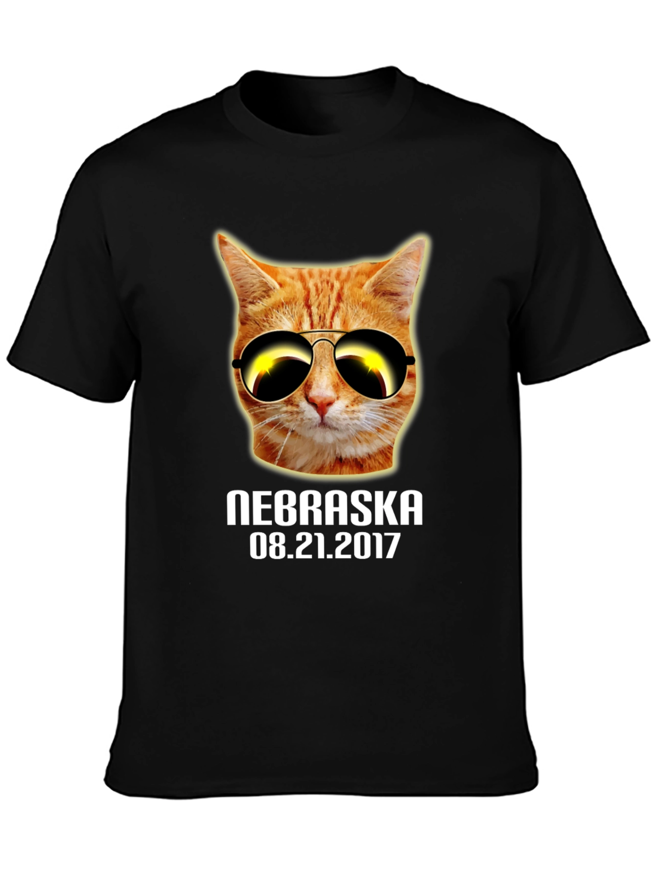 Nebraska Eclipse Cat T-Shirt - August 2017