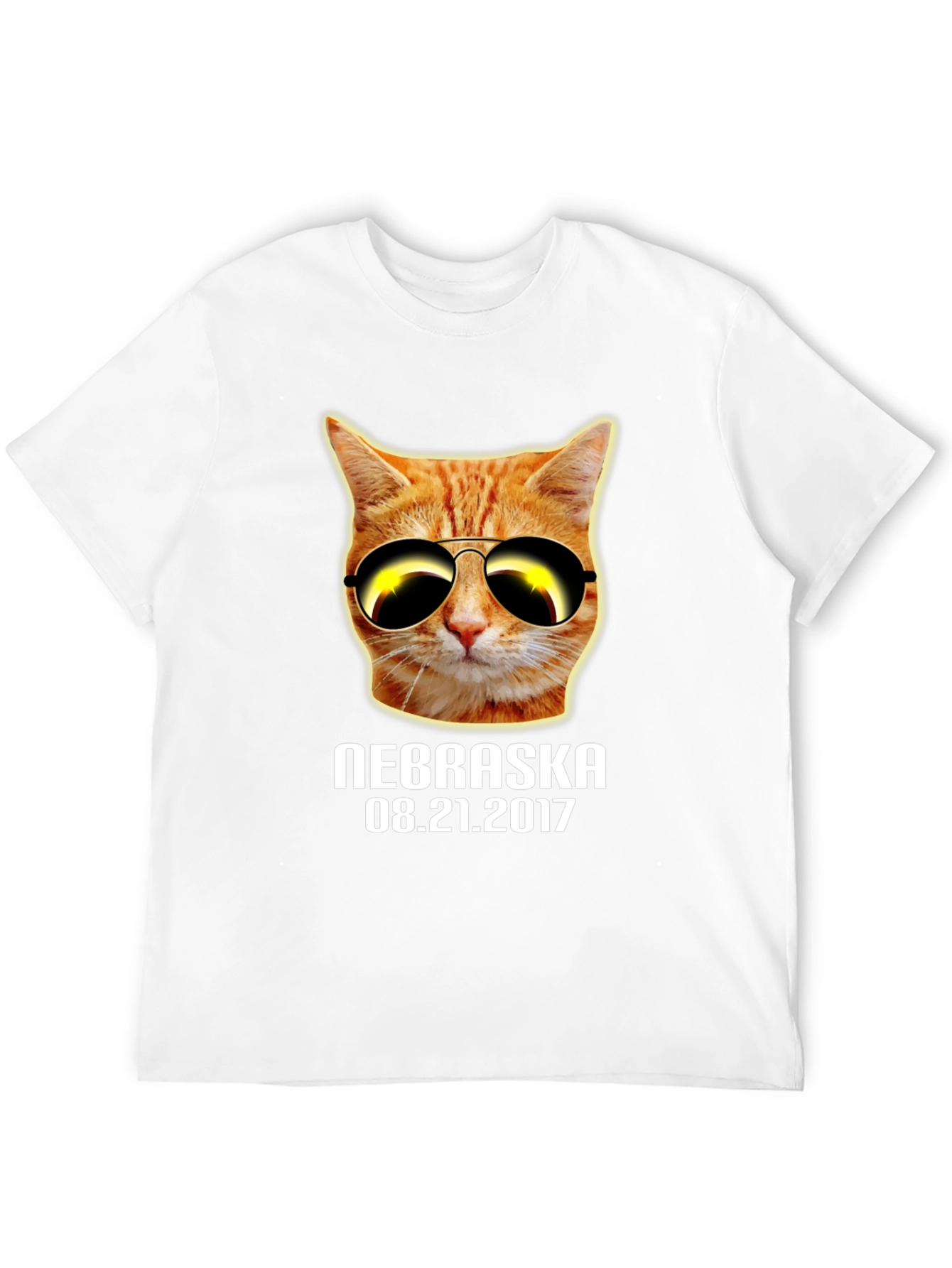 Nebraska Eclipse Cat T-Shirt - August 2017