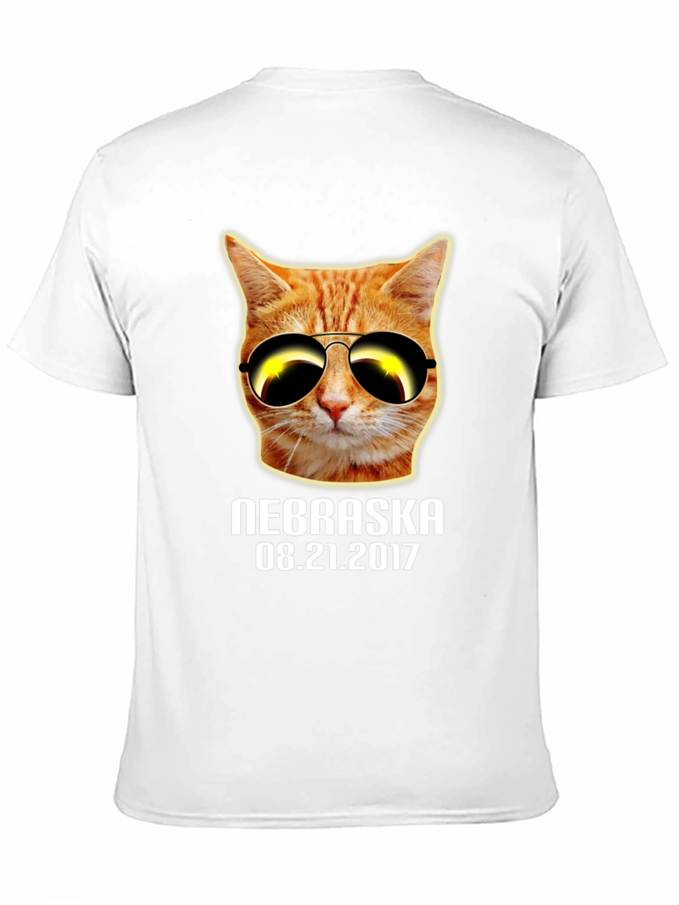 Nebraska Eclipse Cat T-Shirt - August 2017