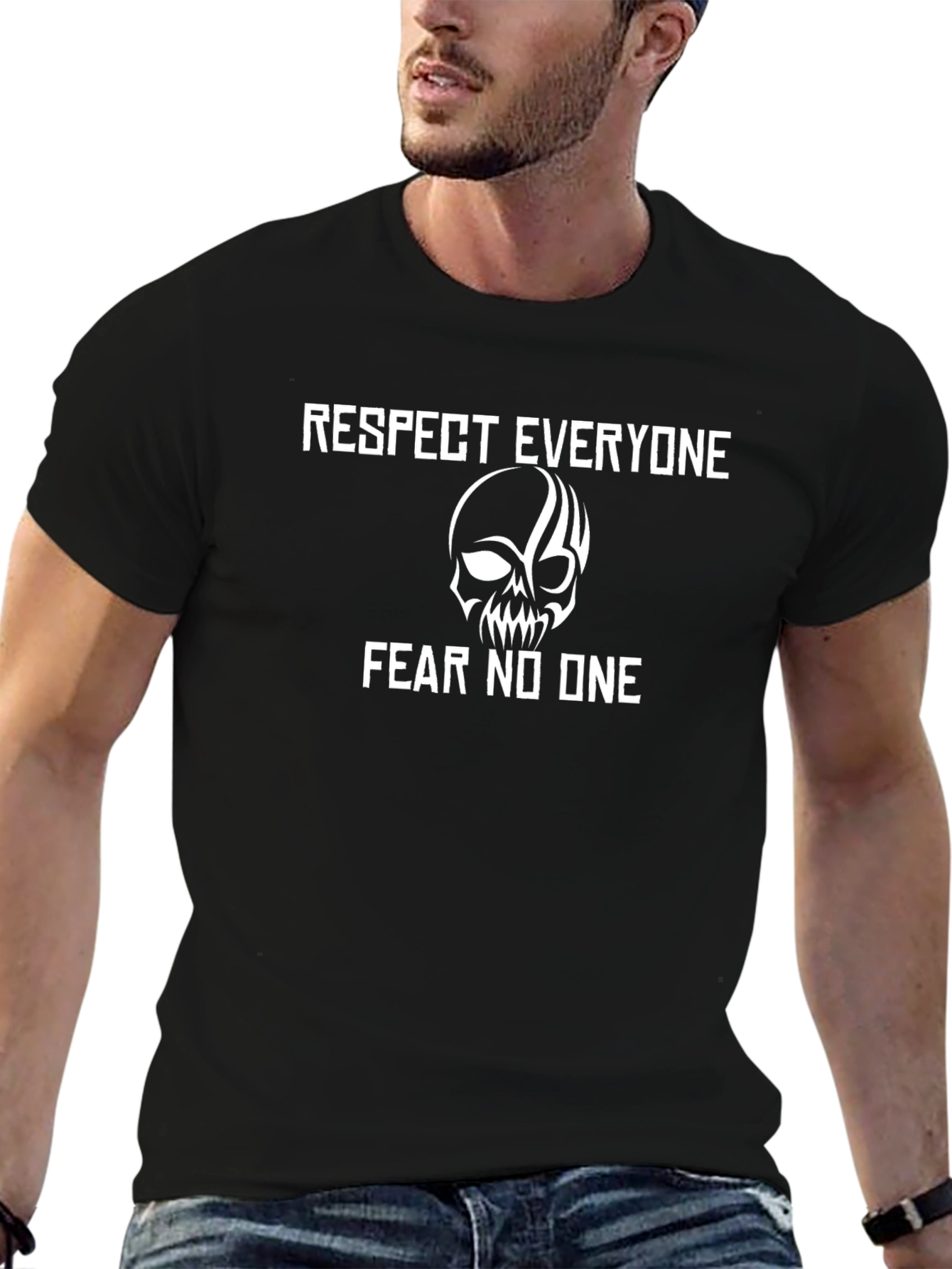 Respect Everyone Fear No One Graphic T-Shirt
