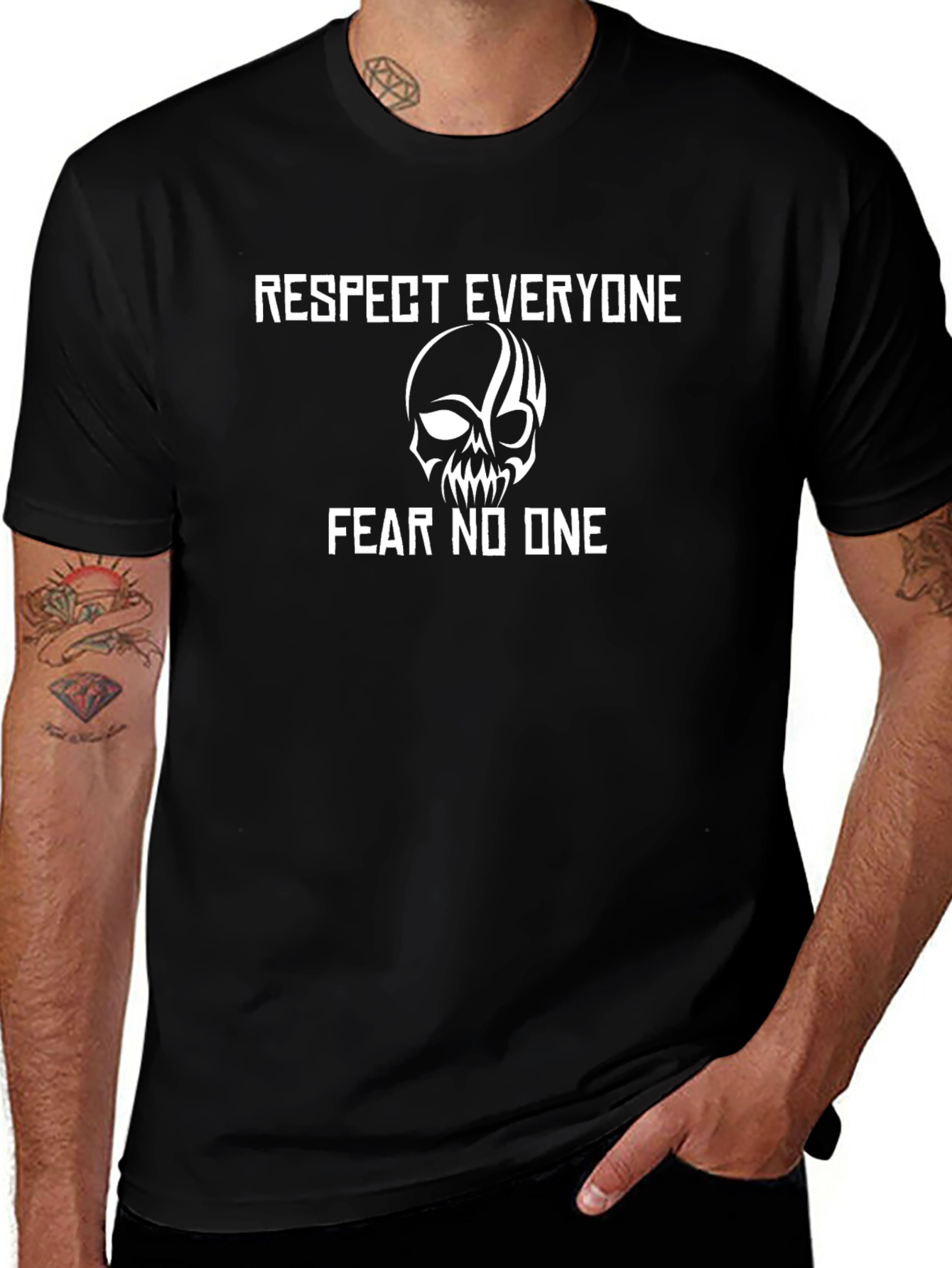 Respect Everyone Fear No One Graphic T-Shirt