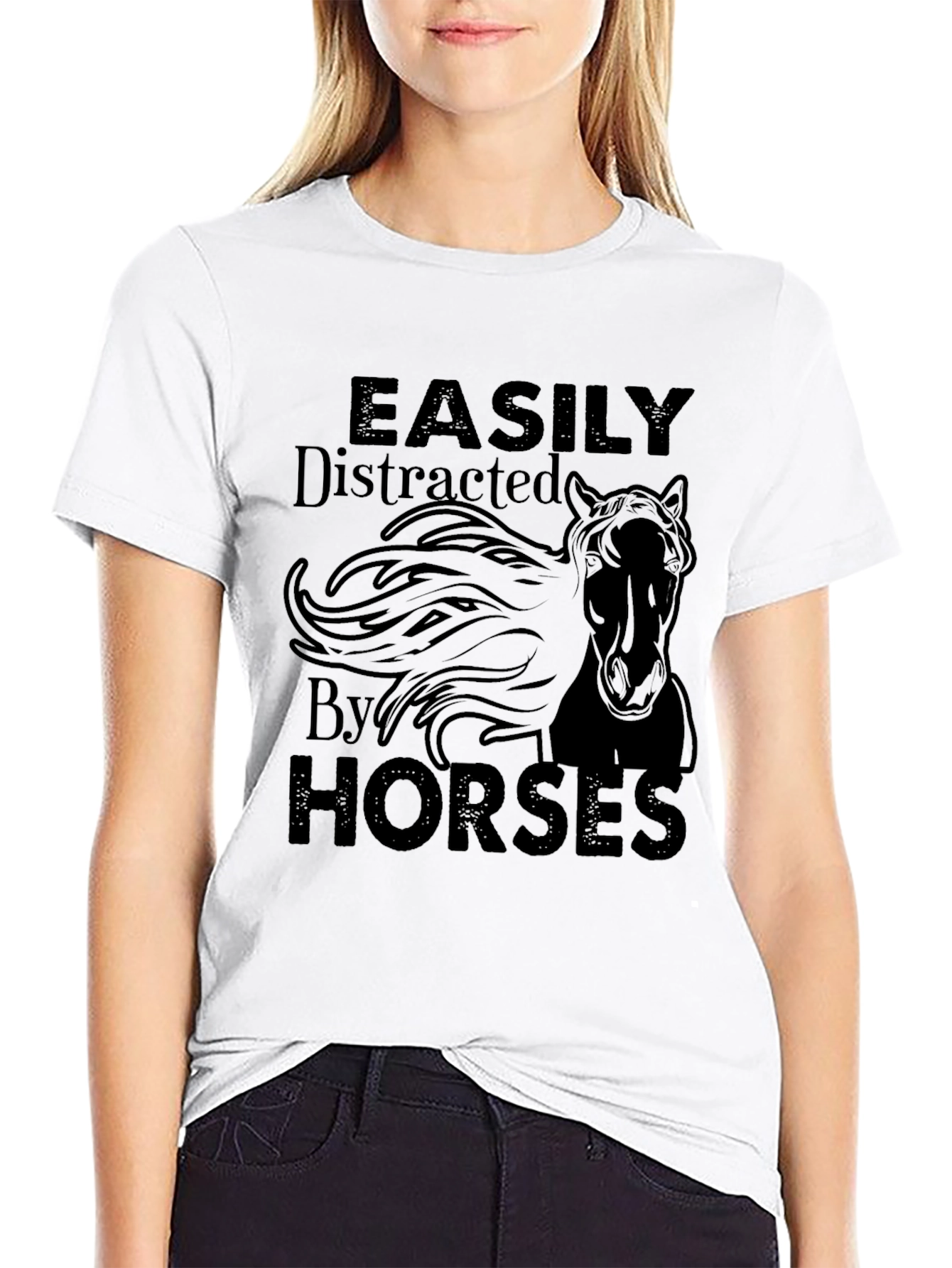 Easily Distracted By Horses Graphic Tee