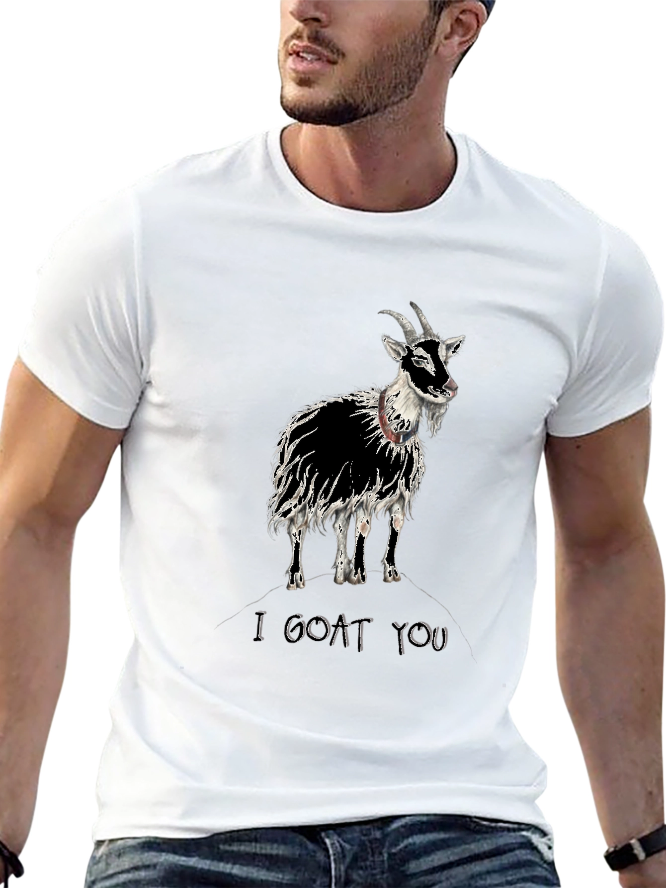 I Goat You Graphic Tee - Black Cotton T-Shirt