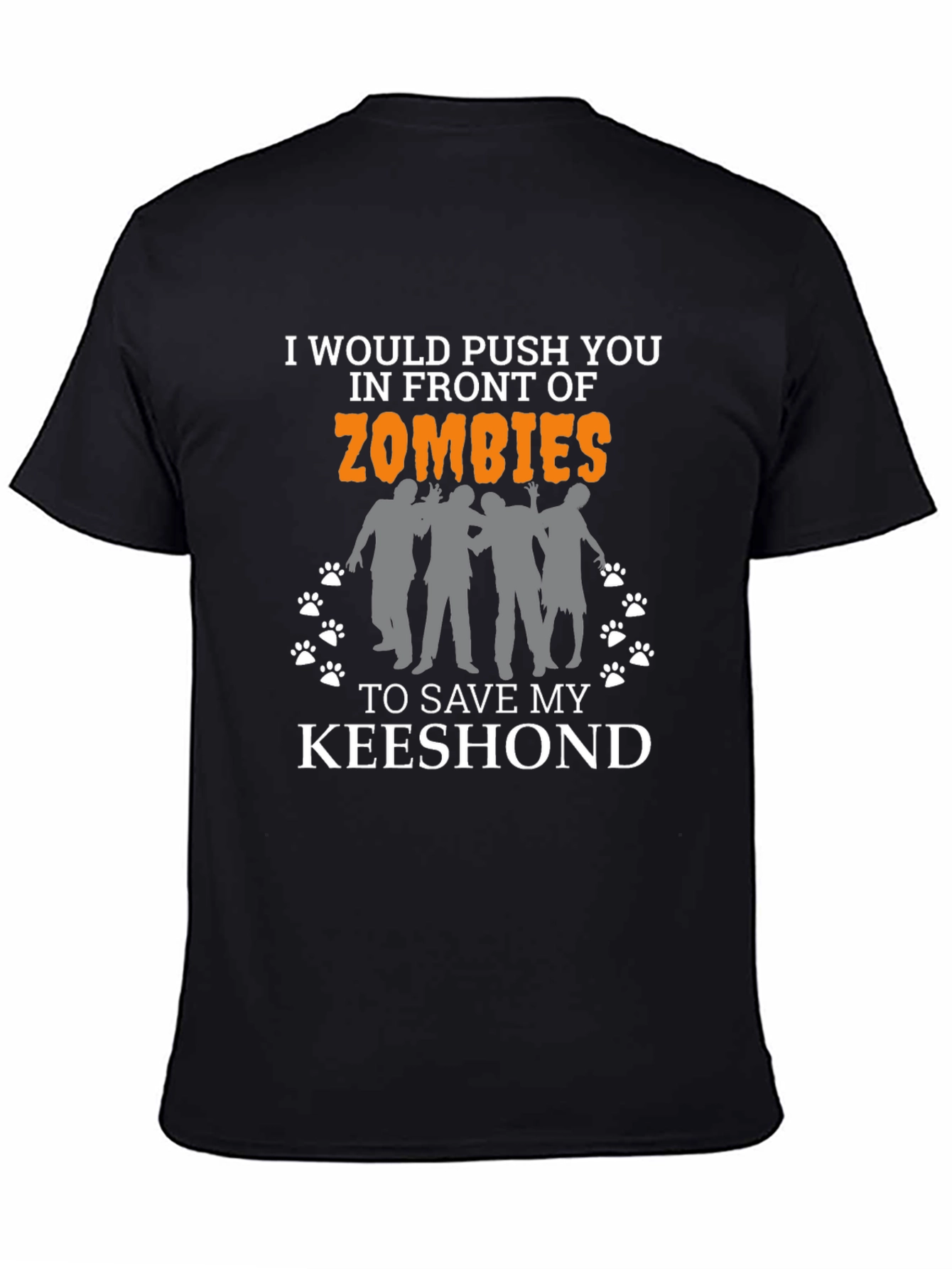 Zombie Keeshond T-Shirt - Funny Dog Lover Tee