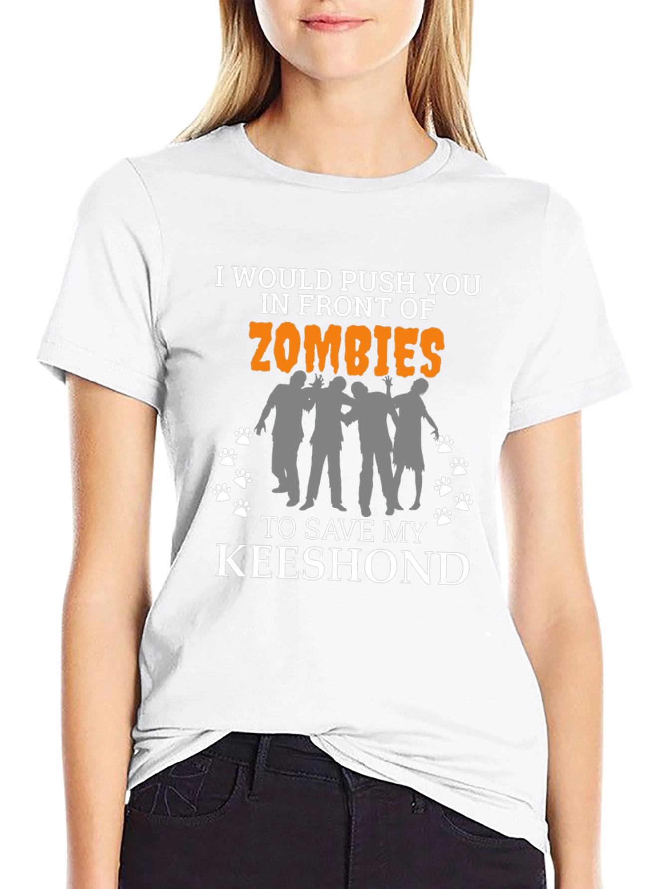 Zombie Keeshond T-Shirt - Funny Dog Lover Tee