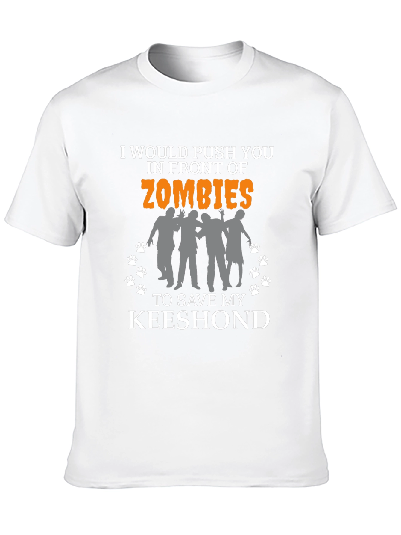 Zombie Keeshond T-Shirt - Funny Dog Lover Tee