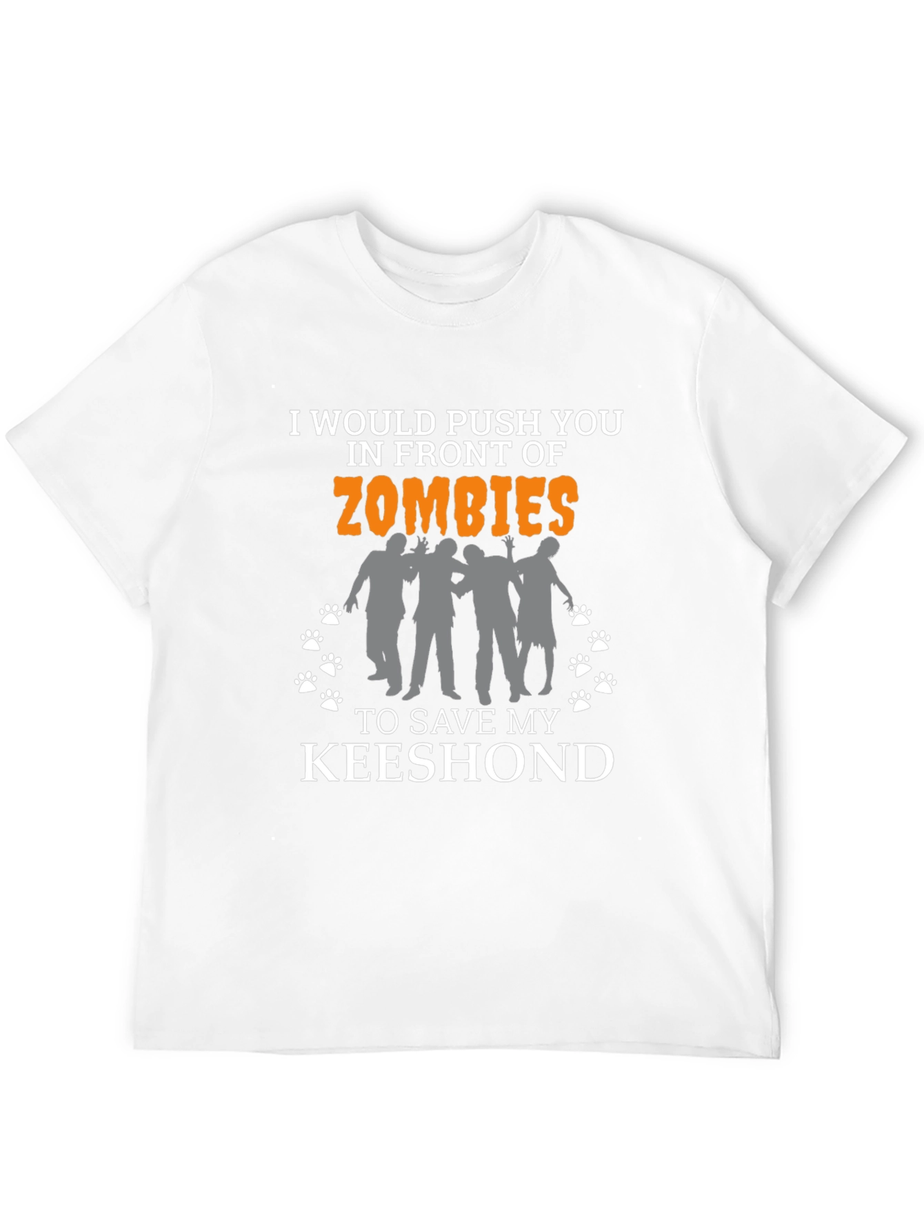 Zombie Keeshond T-Shirt - Funny Dog Lover Tee