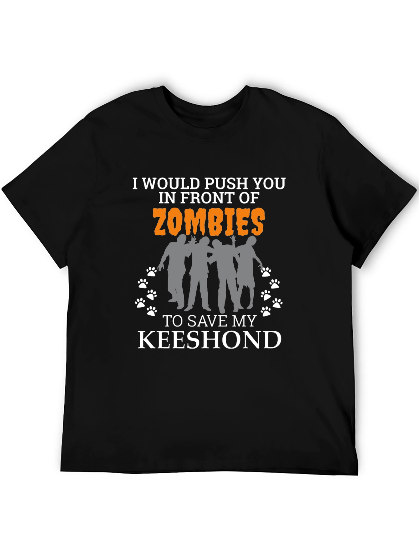 Zombie Keeshond T-Shirt - Funny Dog Lover Tee