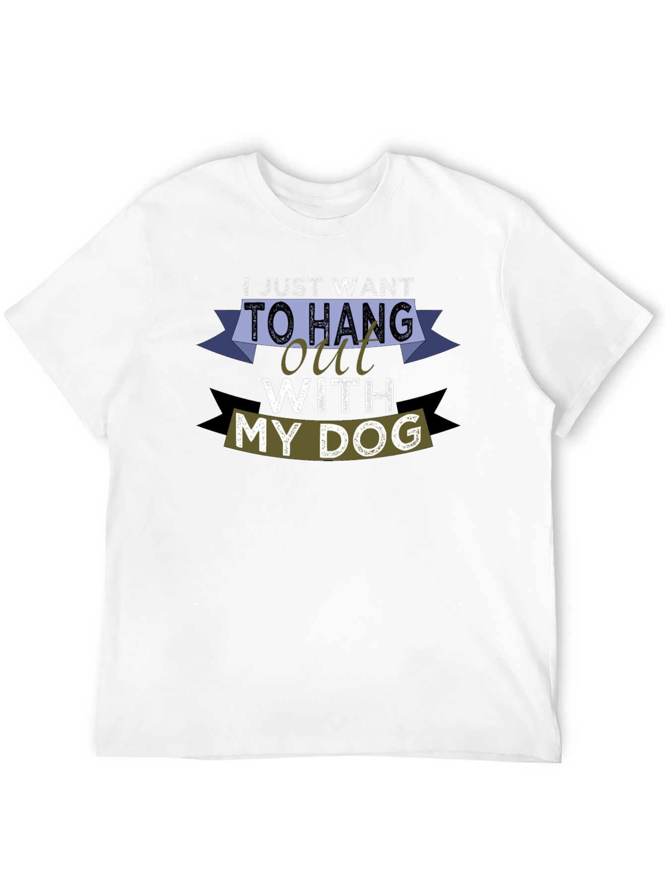 Hang Out With My Dog Black T-Shirt