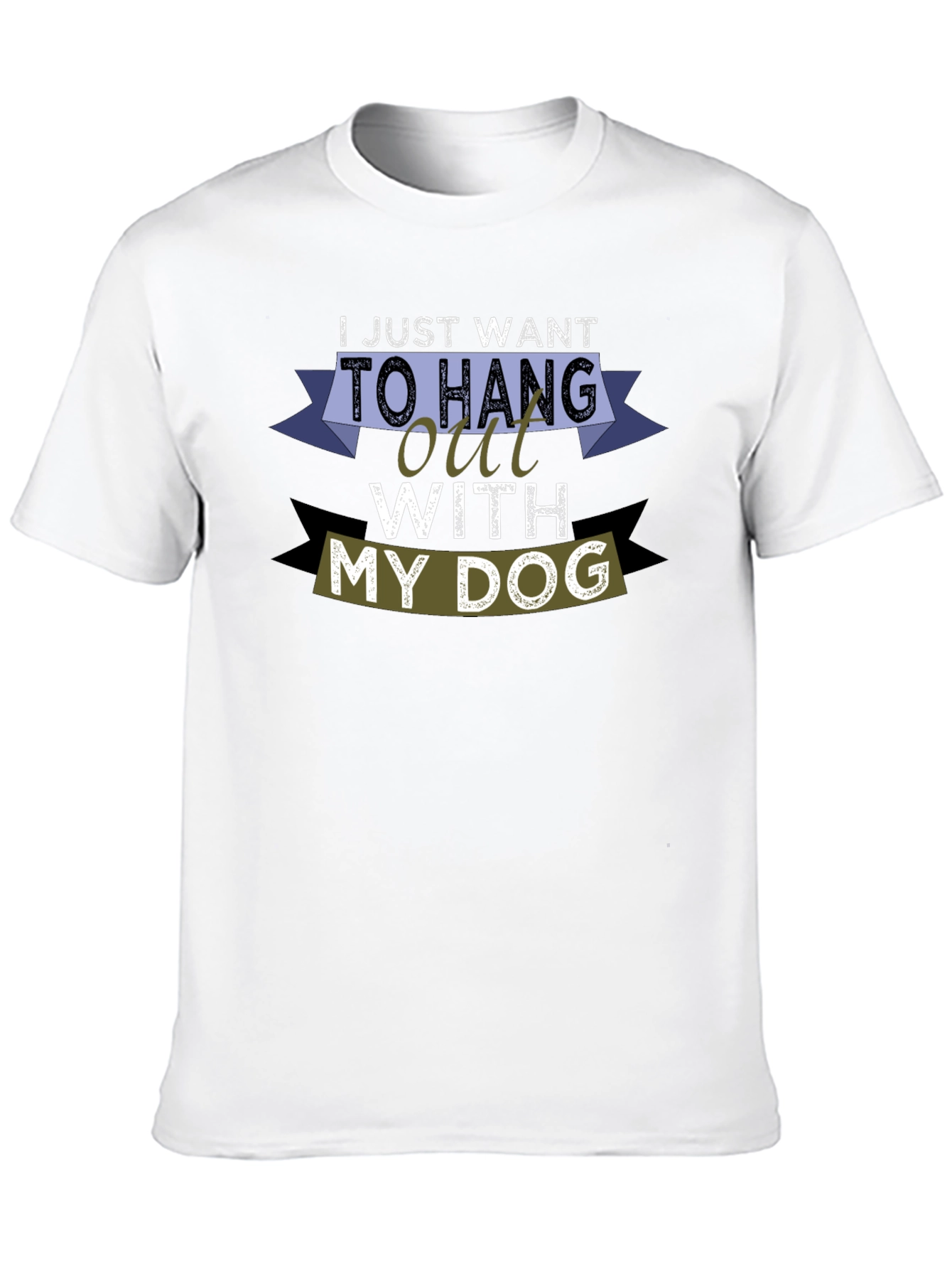 Hang Out With My Dog Black T-Shirt