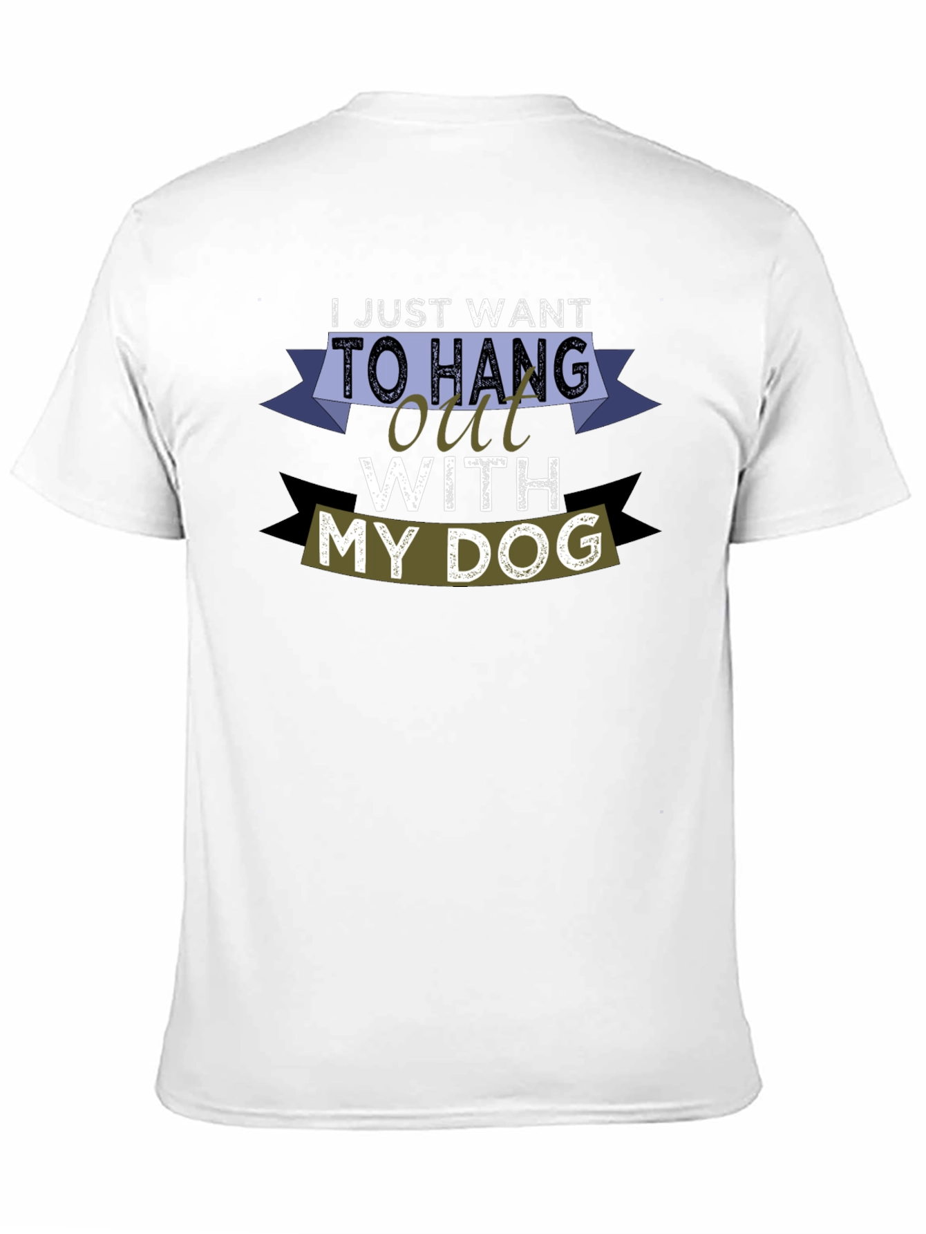 Hang Out With My Dog Black T-Shirt