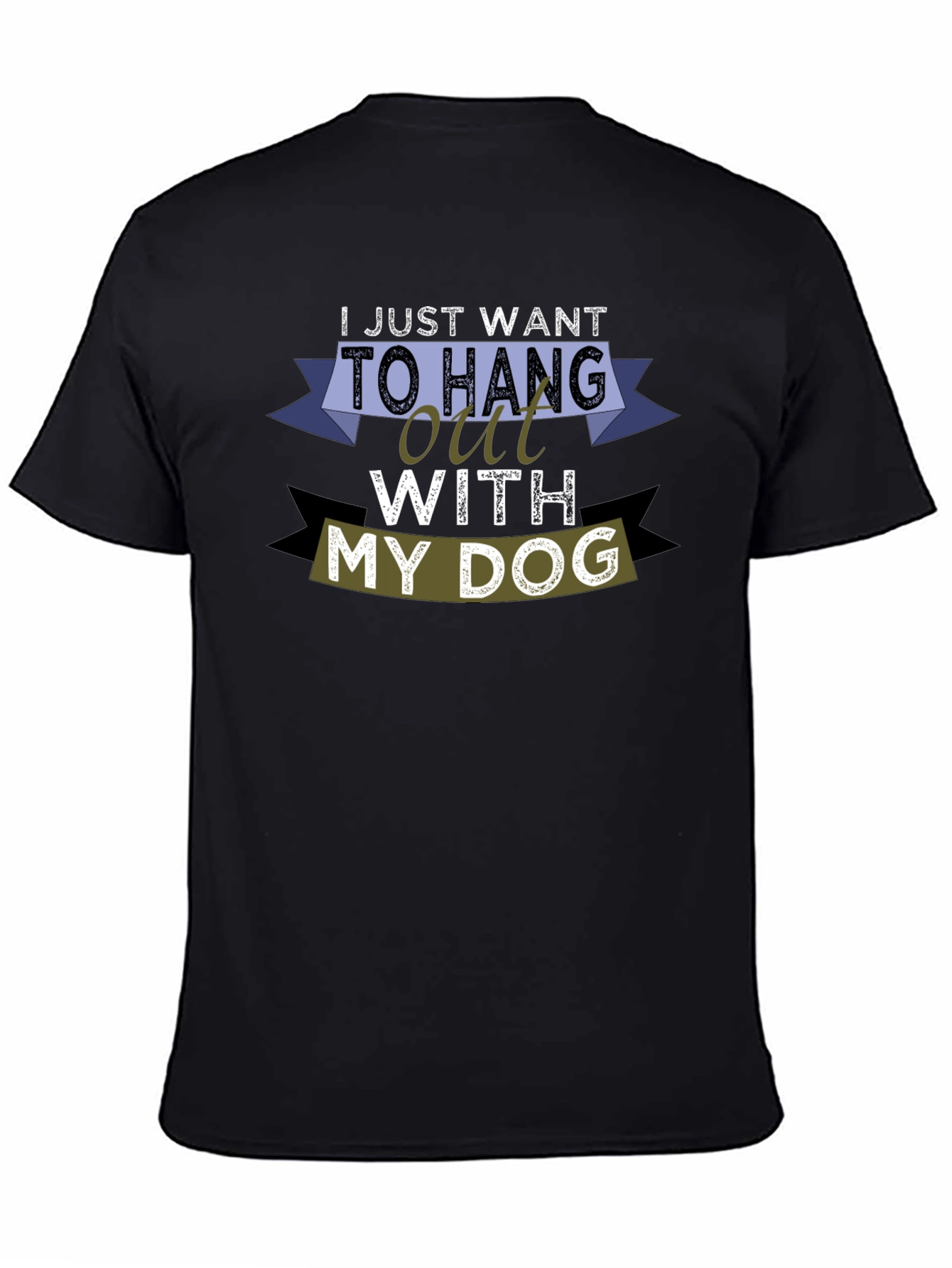 Hang Out With My Dog Black T-Shirt