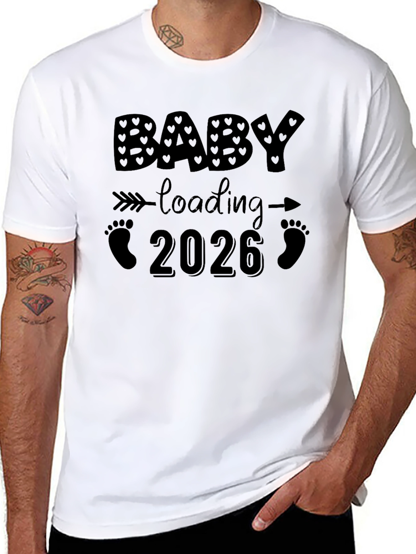 Baby Loading 2026 Black T-Shirt
